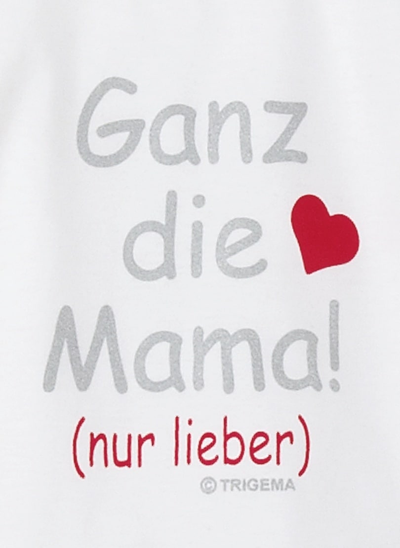 Trigema T-Shirt »TRIGEMA T-Shirt Mamas Liebling«, (1 tlg.)