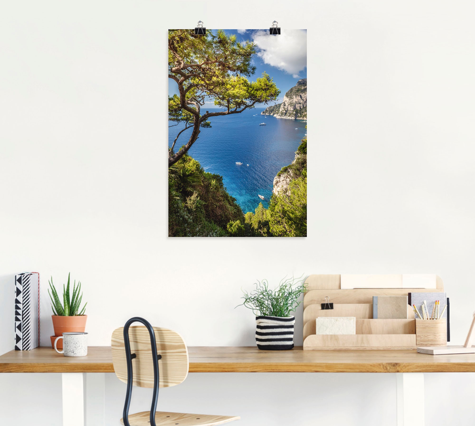 Artland Wandbild »Punta de Masullo, Insel Capri, Italien« Meer Bilder 1 Stk. tlg. als Alubild, Outdoorbild, Leinwandbild, Poster, Wandaufkleber