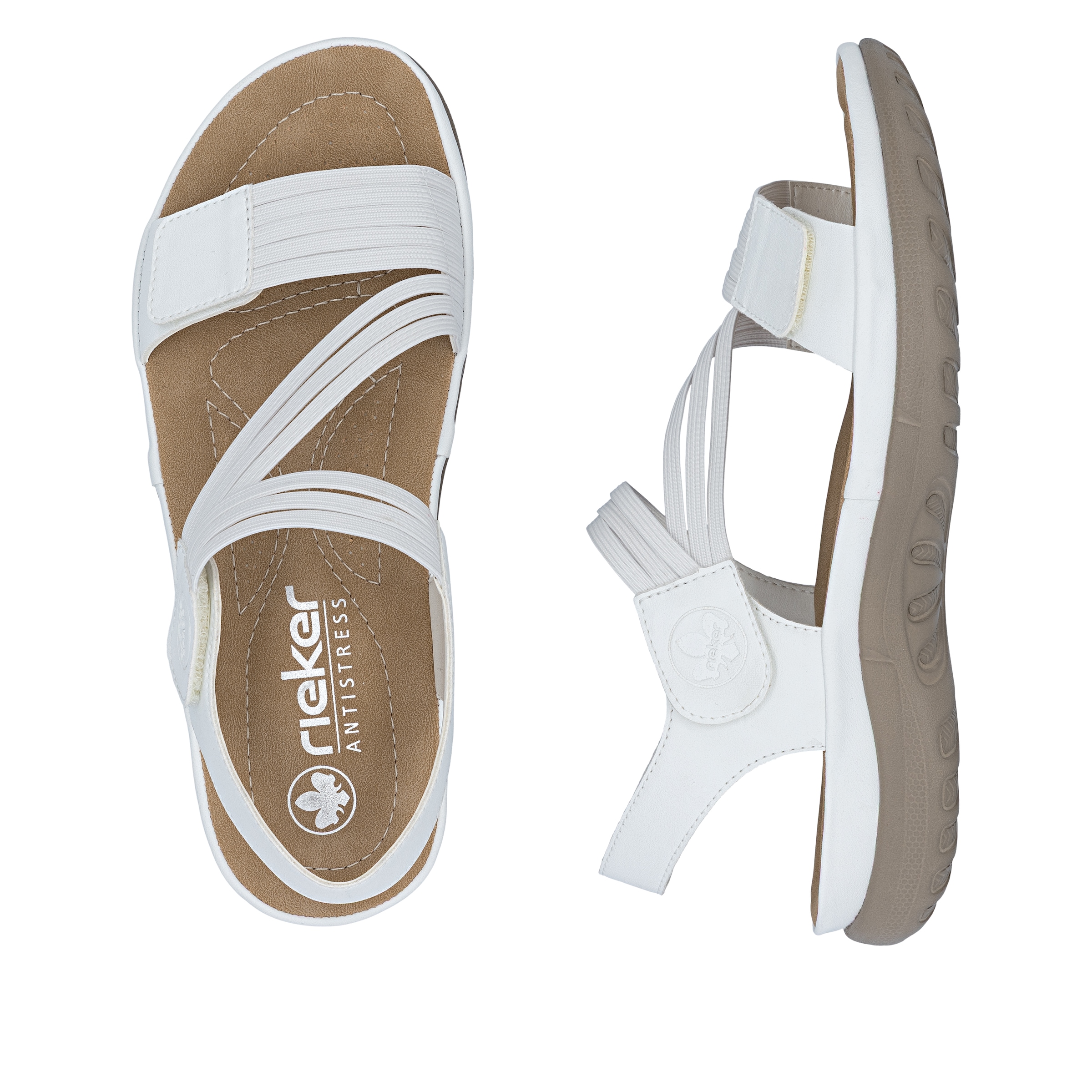 Rieker Riemchensandale  Sommerschuh, Sandalette, Keilabsatz, mit Gummizügen