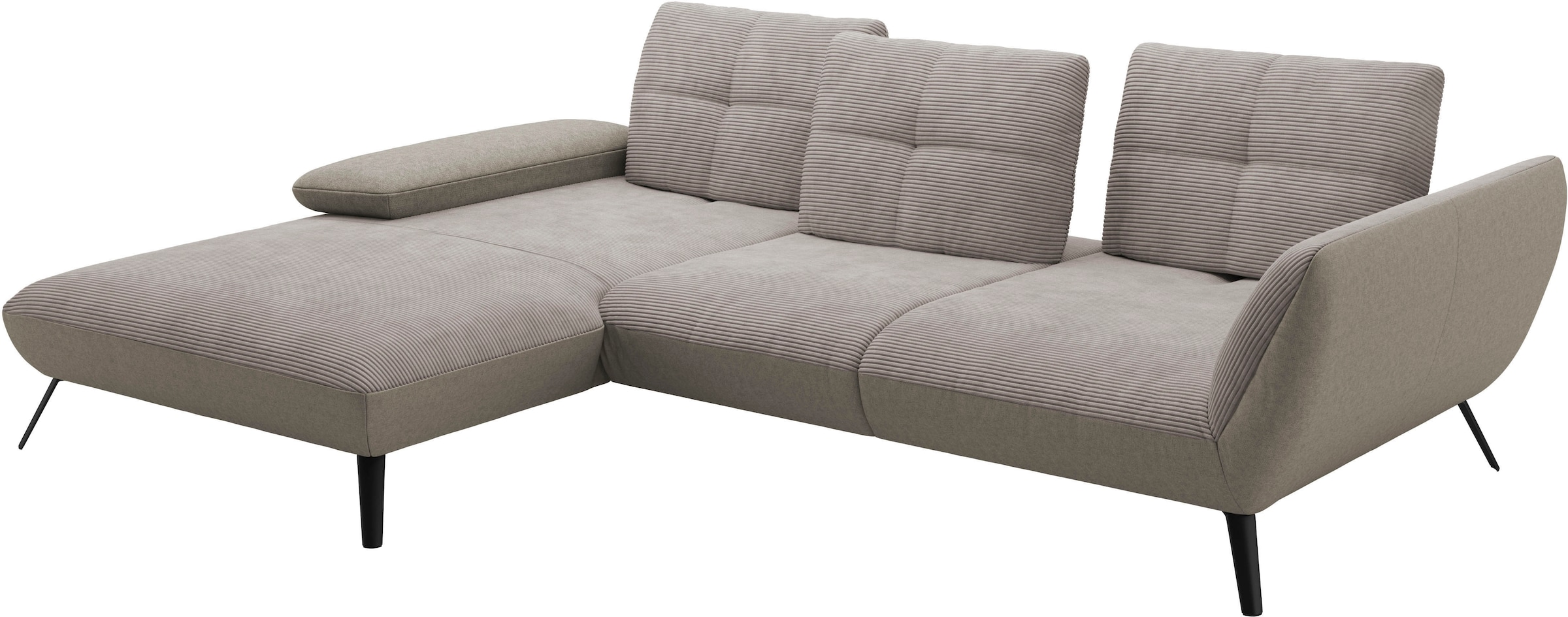Places of Style Ecksofa »Mikado L-Form«, inkl. Sitztiefenverstellung und Armteilverstellung