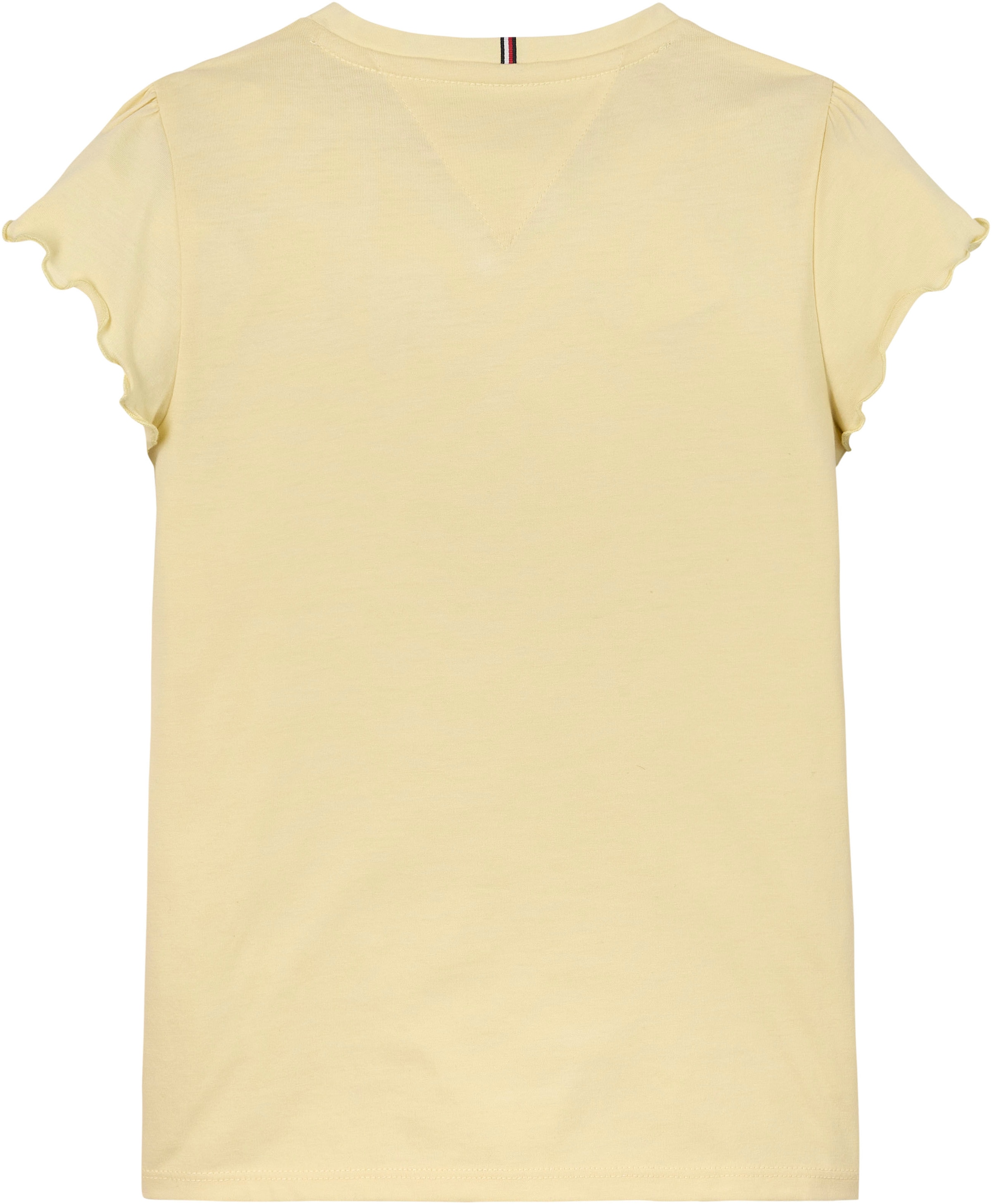 Tommy Hilfiger T-Shirt »ESSENTIAL RUFFLE SLEEVE TOP«, mit gewelltem Ärmelabschluss