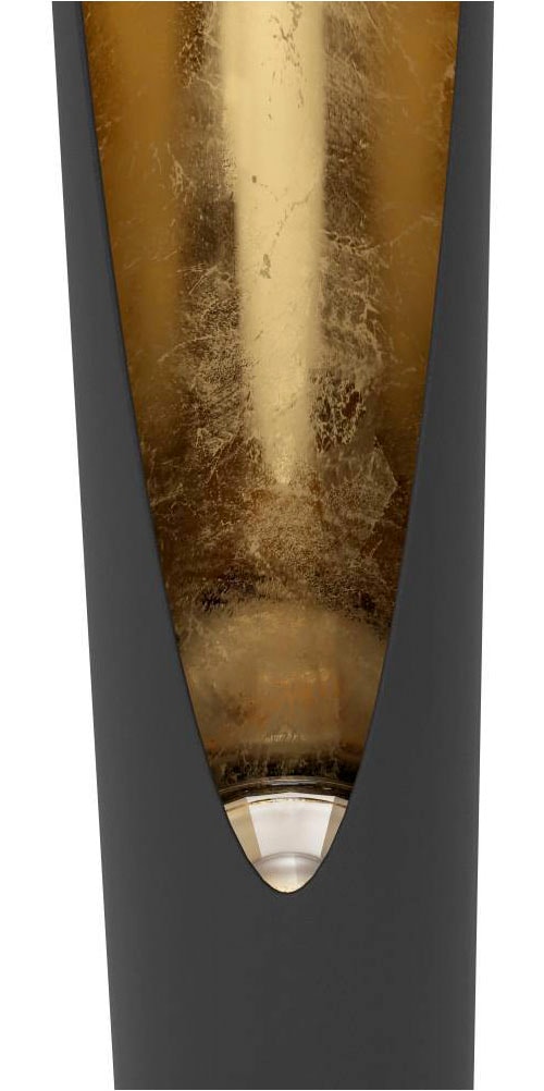 EGLO LED Tischleuchte »BARBOTTO«, LED-Board-GU10, Warmweiß, schwarz, gold / Ø6 x H39,5 cm / inkl. 1 x GU10 (je 4,5W, 400lm, 3000K) - aus Stahl - Tischlampe - Tischleuchte - Schreibtischlampe - Nachttischlampe - Nachttisch - Lampe