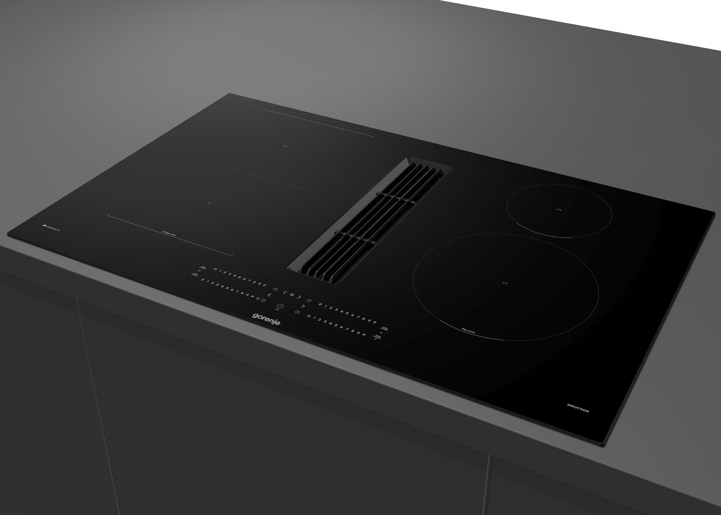 GORENJE Kochfeld mit Dunstabzug »GEH8432BSCWF«, 80cm Induktionskochfeld mit Dunstabzug