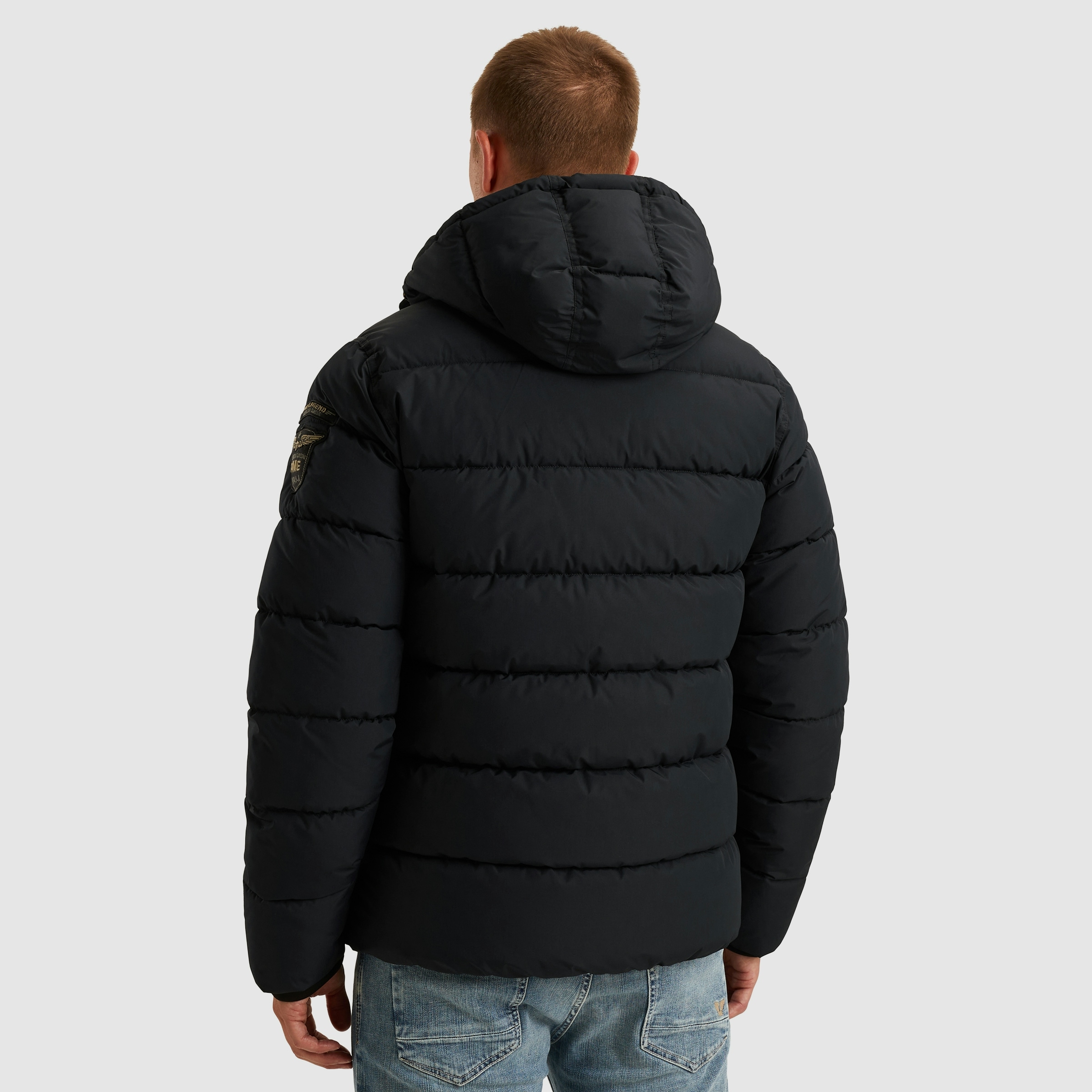 PME LEGEND Steppjacke mit Kapuze mit Kapuze und Logo-Badges