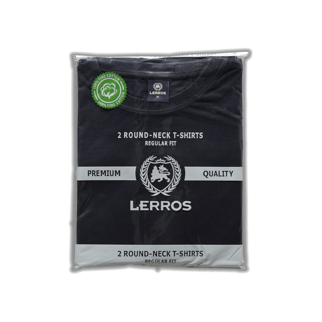 LERROS T-Shirt »LERROS Doppelpack T-Shirt Rundhals in Premium Baumwollqualität«