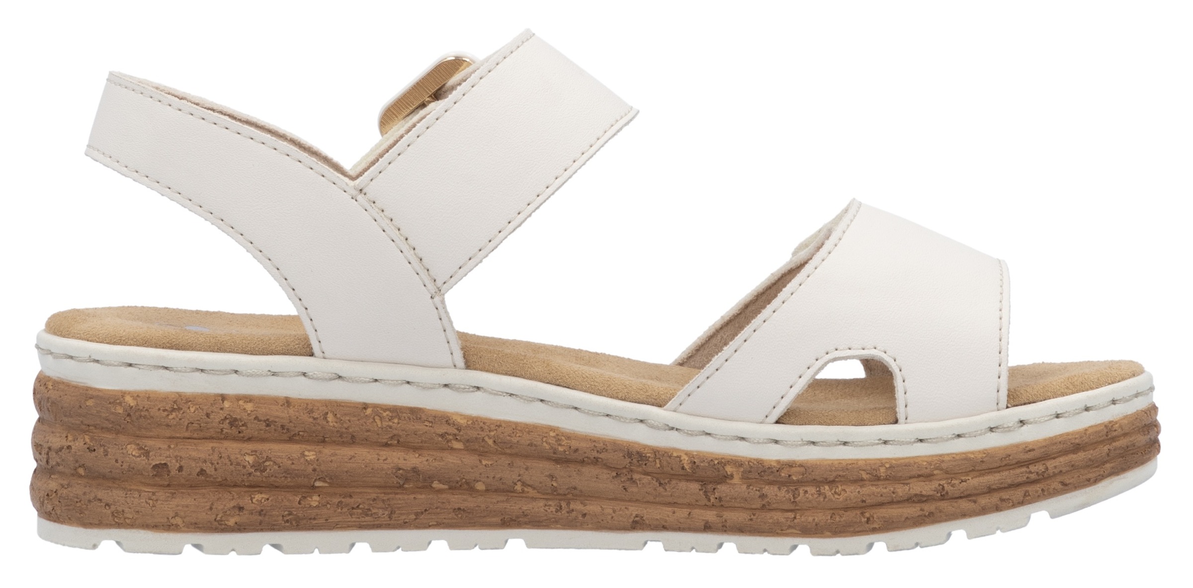 Rieker Plateausandale  Sandalette, Sommerschuh, Keilsandale mit praktischen Klettverschlüssen