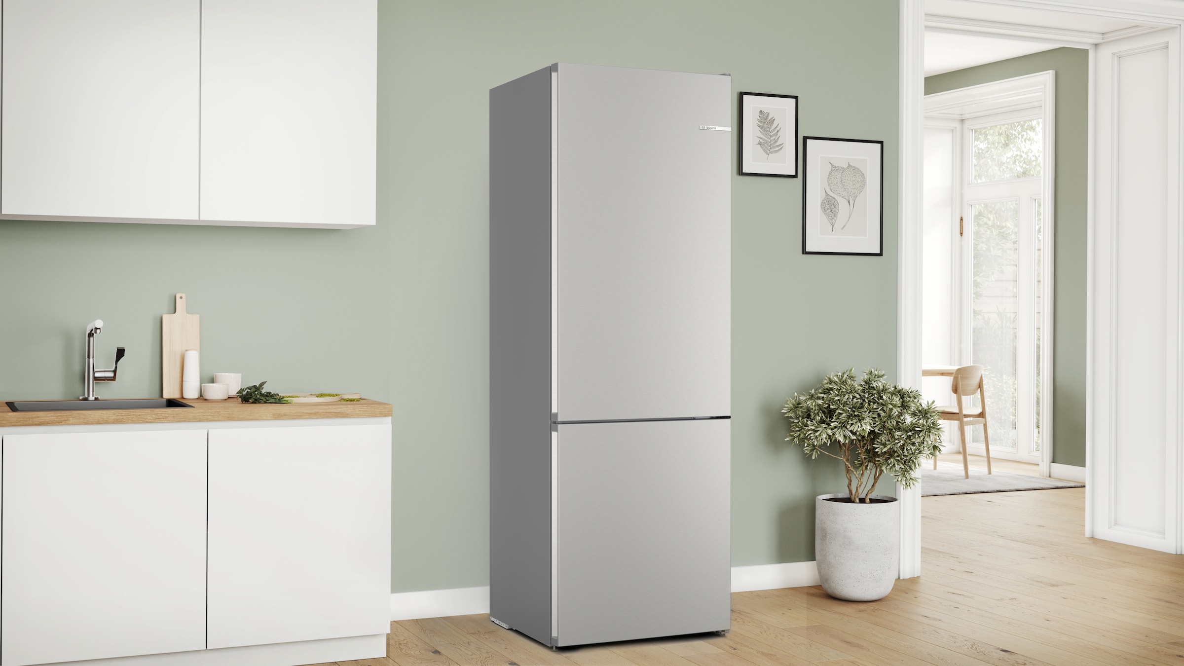 BOSCH Kühl-/Gefrierkombination Serie 4 »KGN492IAF«