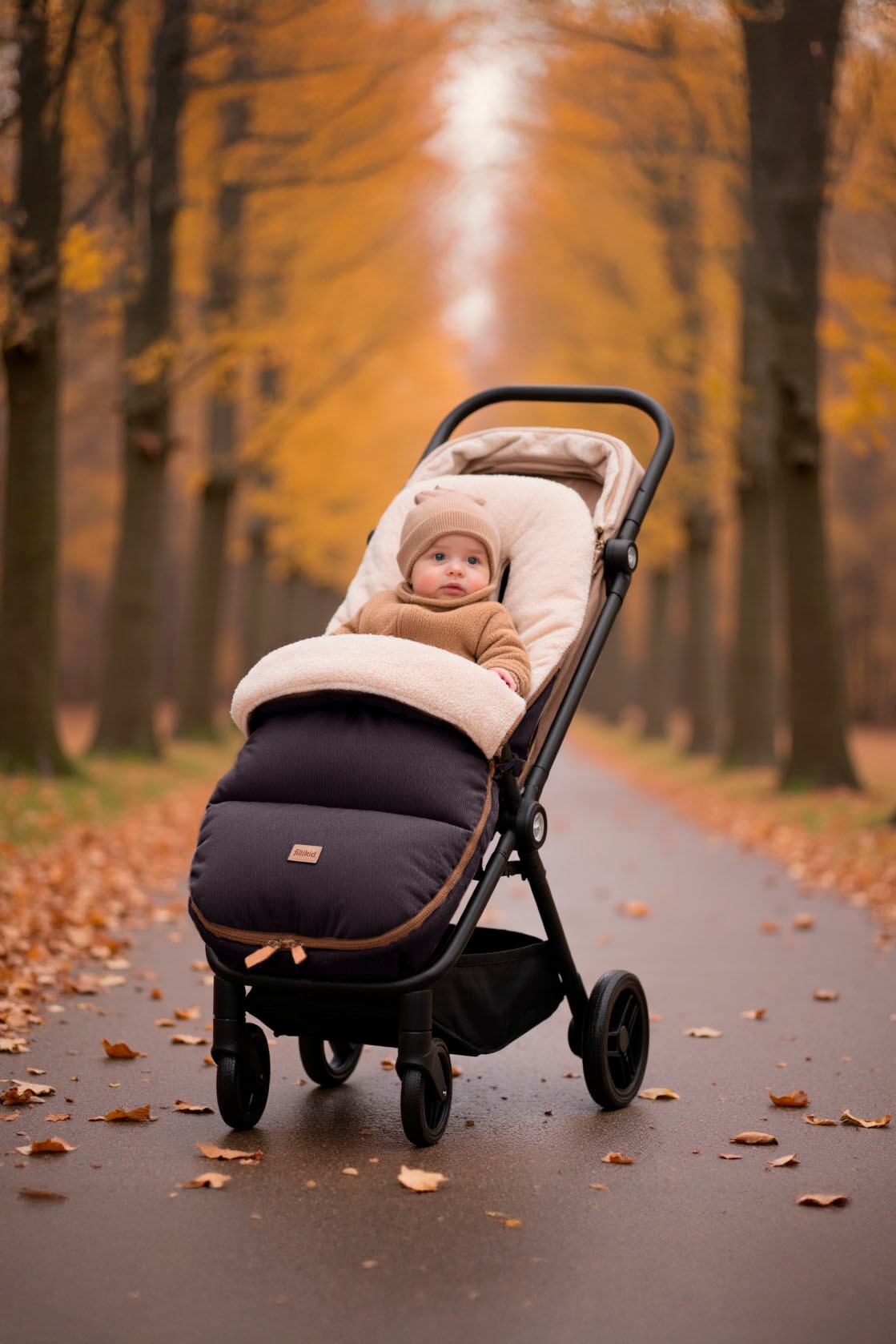 Fillikid Fußsack »Kinley Cord/Teddyplüsch, Winterfußsack«