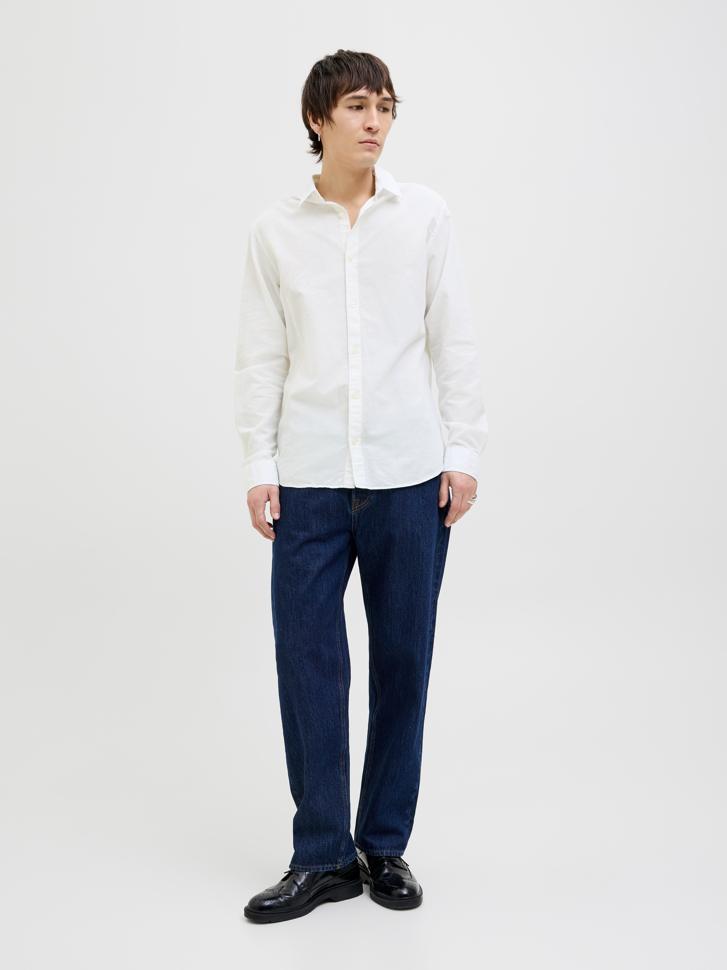 Jack & Jones Langarmhemd »JJEBREEZE SHIRT LS SN«, mit Hemdkragen