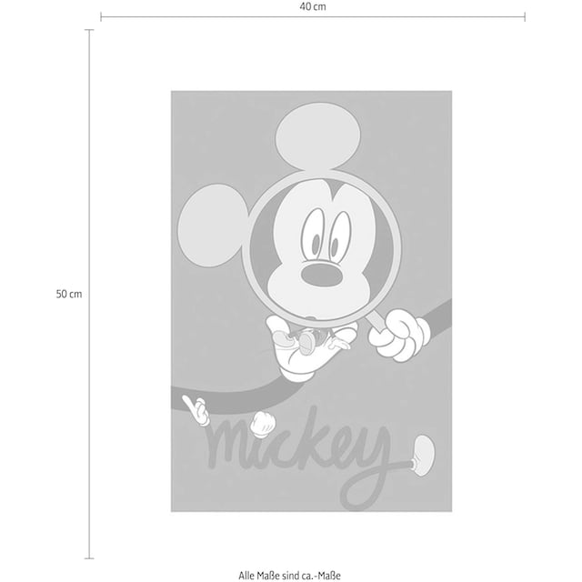 online Komar »Mickey Glass«, Wohnzimmer Garantie | 3 St.), Kinderzimmer, kaufen Magnifying Schlafzimmer, mit XXL Mouse Disney, Jahren Poster (1