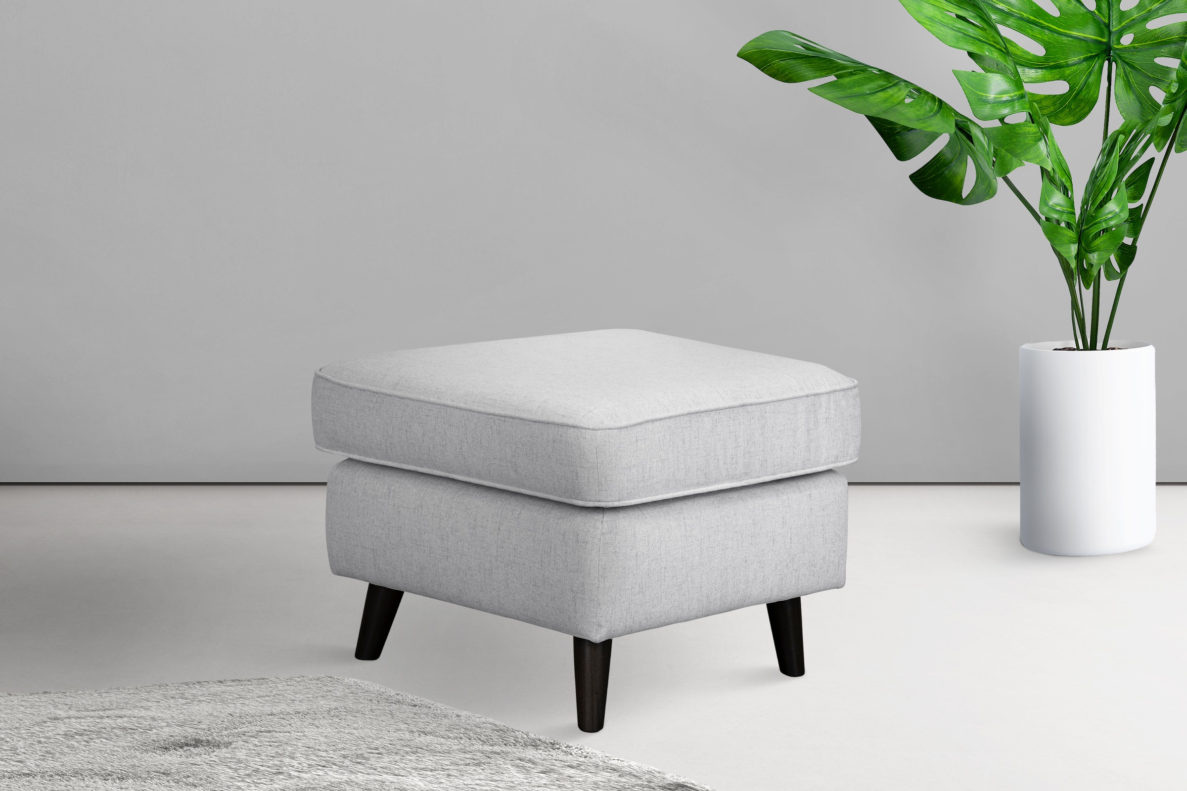 Home affaire Polsterhocker »Polsterhocker CHISTELLE, auch in Bouclé«, mit Wellenunterfederung, Maße: B/TH: 57/57/46 cm