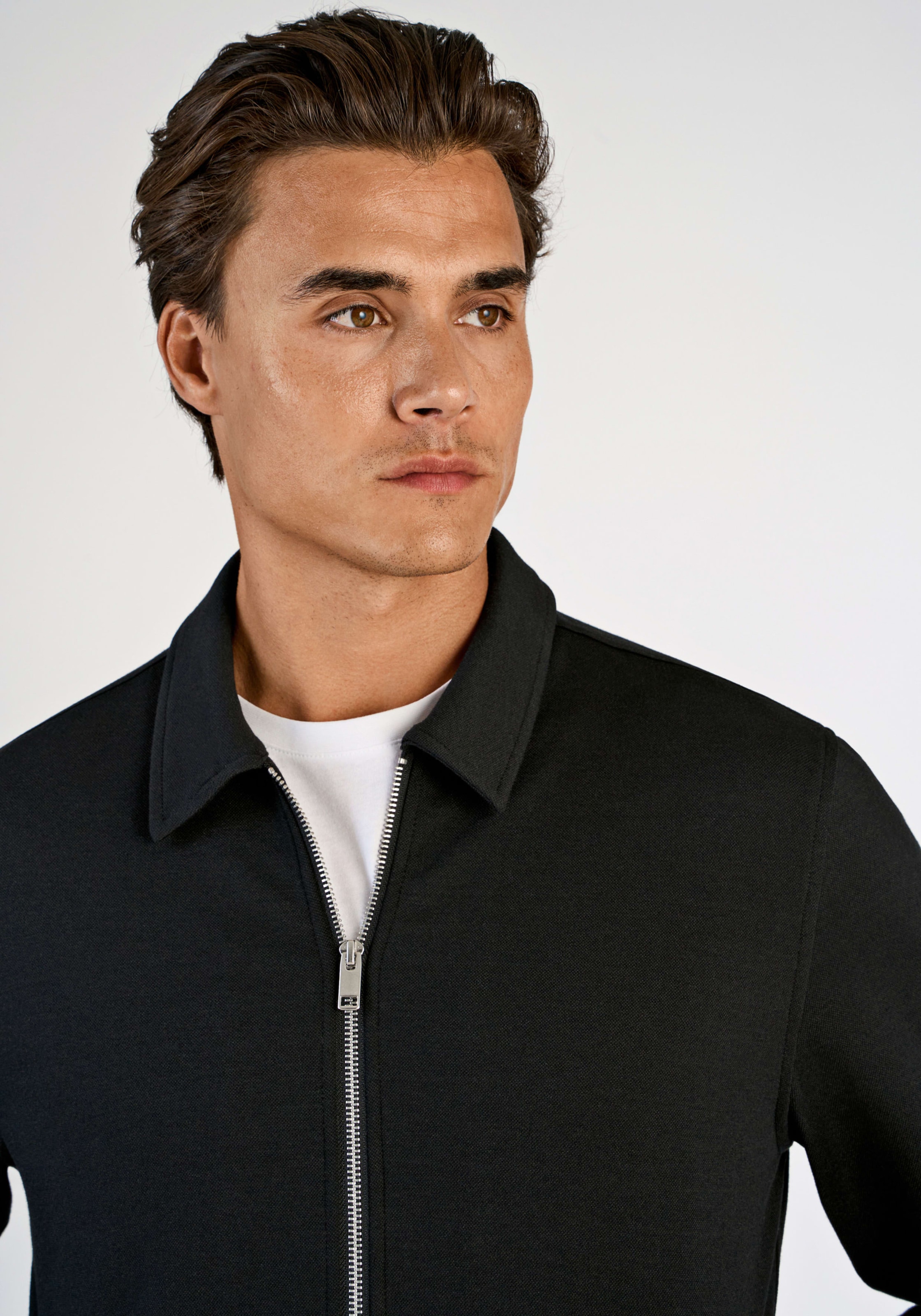 LINDBERGH Blouson ohne Kapuze mit Hemdkragen und Reißverschluss