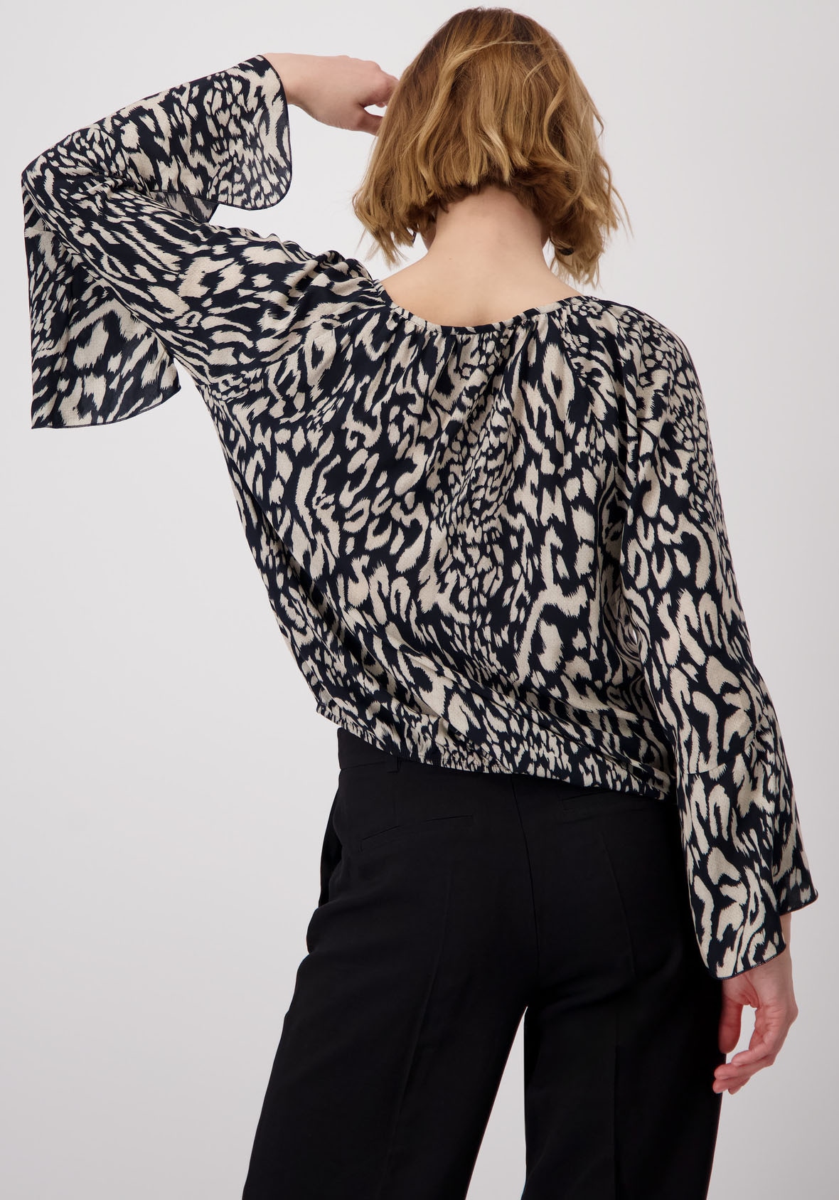 Monari Schlupfbluse, mit Animalprint