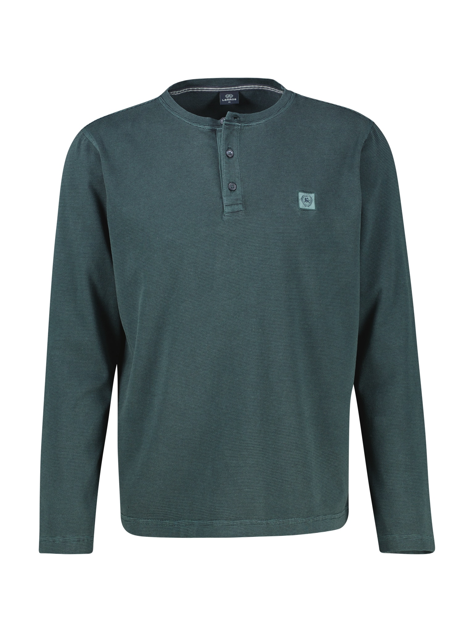 LERROS Langarmshirt mit kurzer Knopfleiste - Serafino - und feinen Streifen