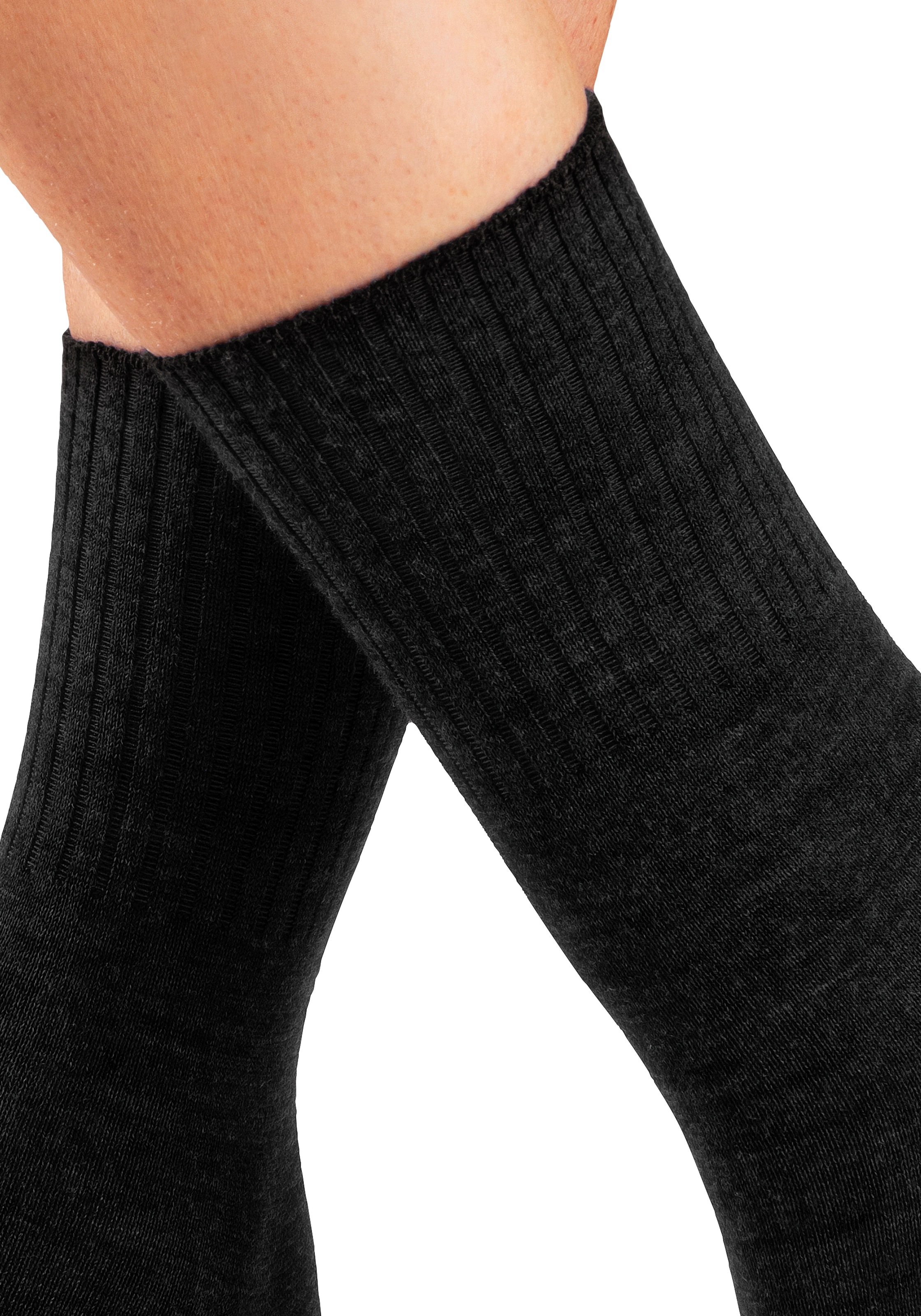 Lavana Umschlagsocken, (Packung, 3 Paar), fein gestrickt mit 53% Wolle