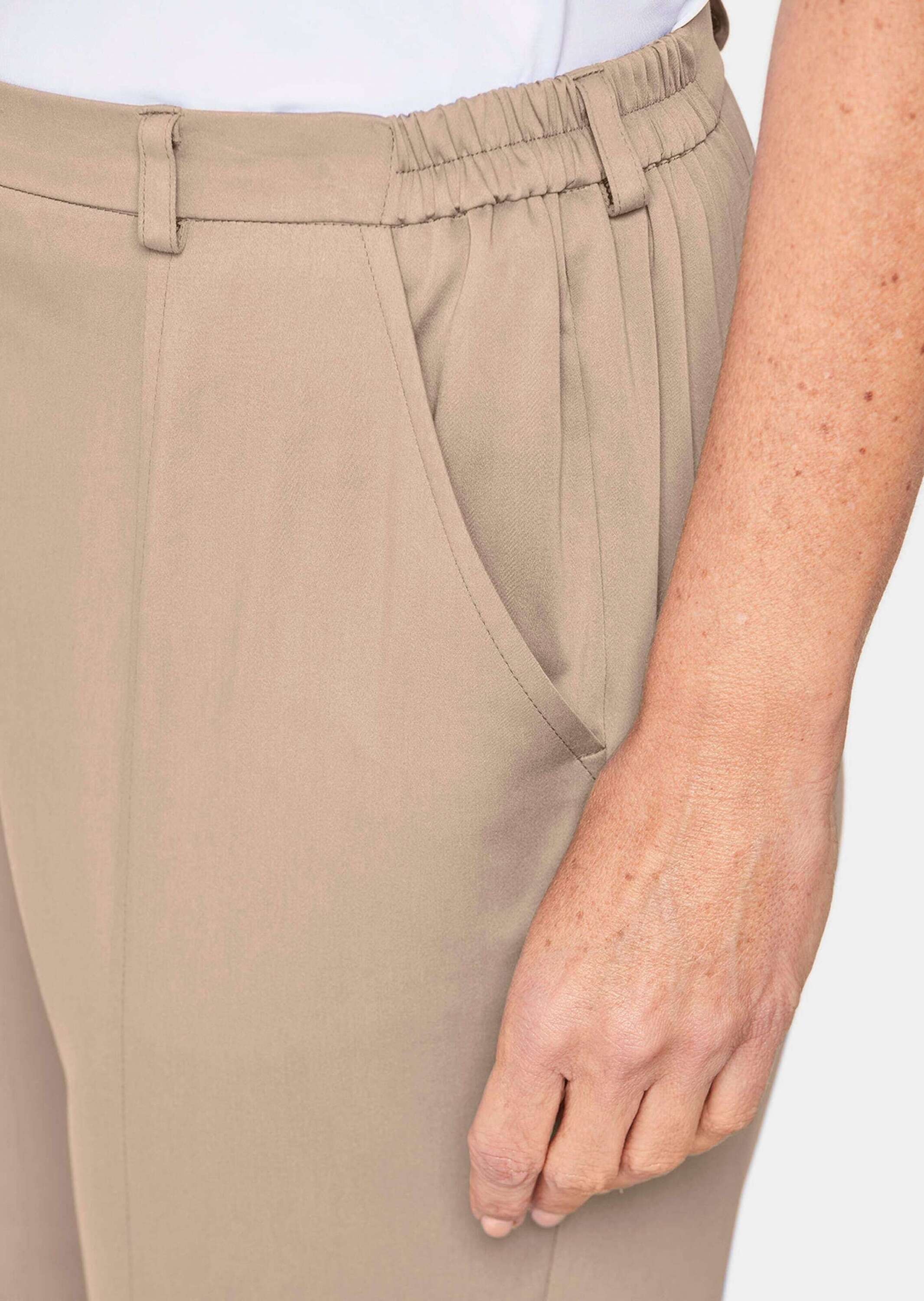 GOLDNER Stoffhose »Sportive Hose Carla aus trageangenehmen Satin«