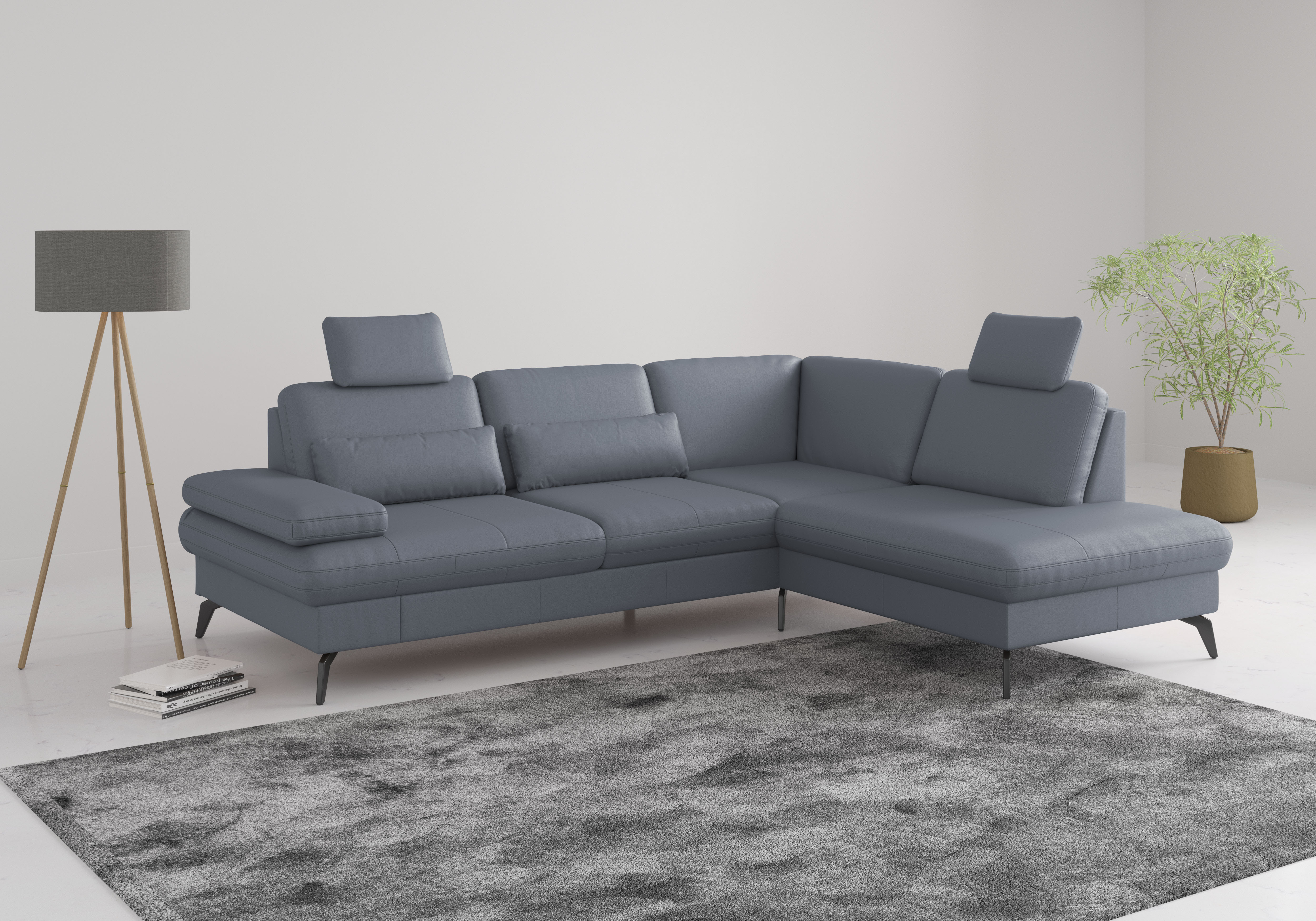 sit&more Ecksofa "Morris L-Form, inkl. Sitztiefenverstellung" wahlweise mit Armteilverstellung, Schlaffunktion & Bettkasten