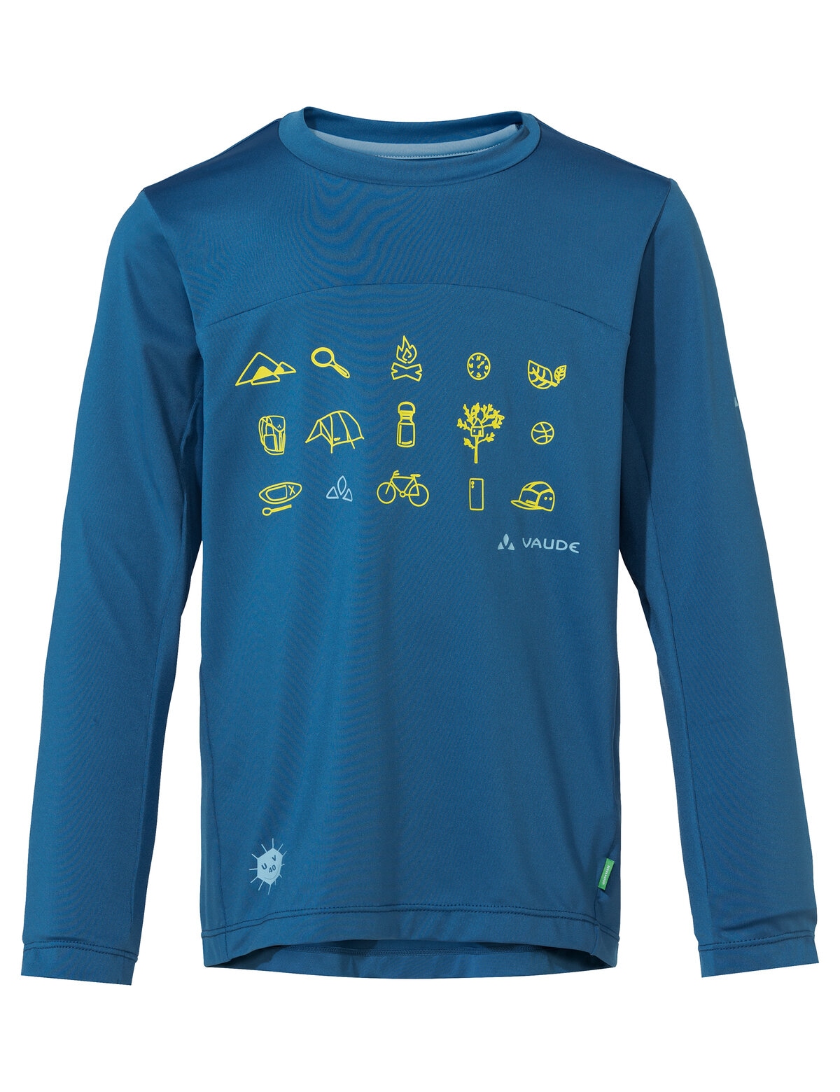 VAUDE Langarmshirt »KIDS SOLARO LS T-SHIRT II«, mit kontrastfarbenen Aufdruck für Kinder