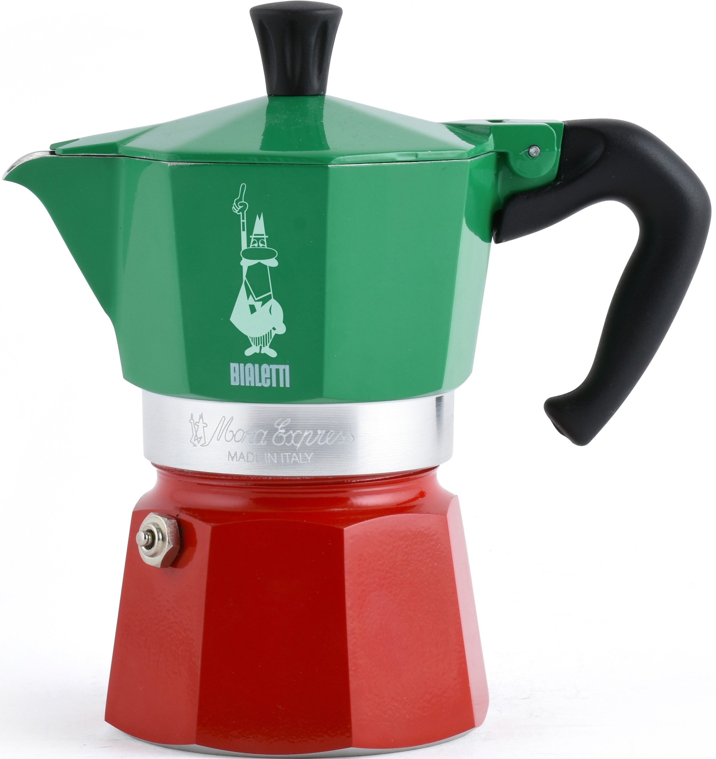 BIALETTI Espressokocher »Moka Express Tricolore Italia«, 0,13 l Kaffeekanne, 3 Tassen