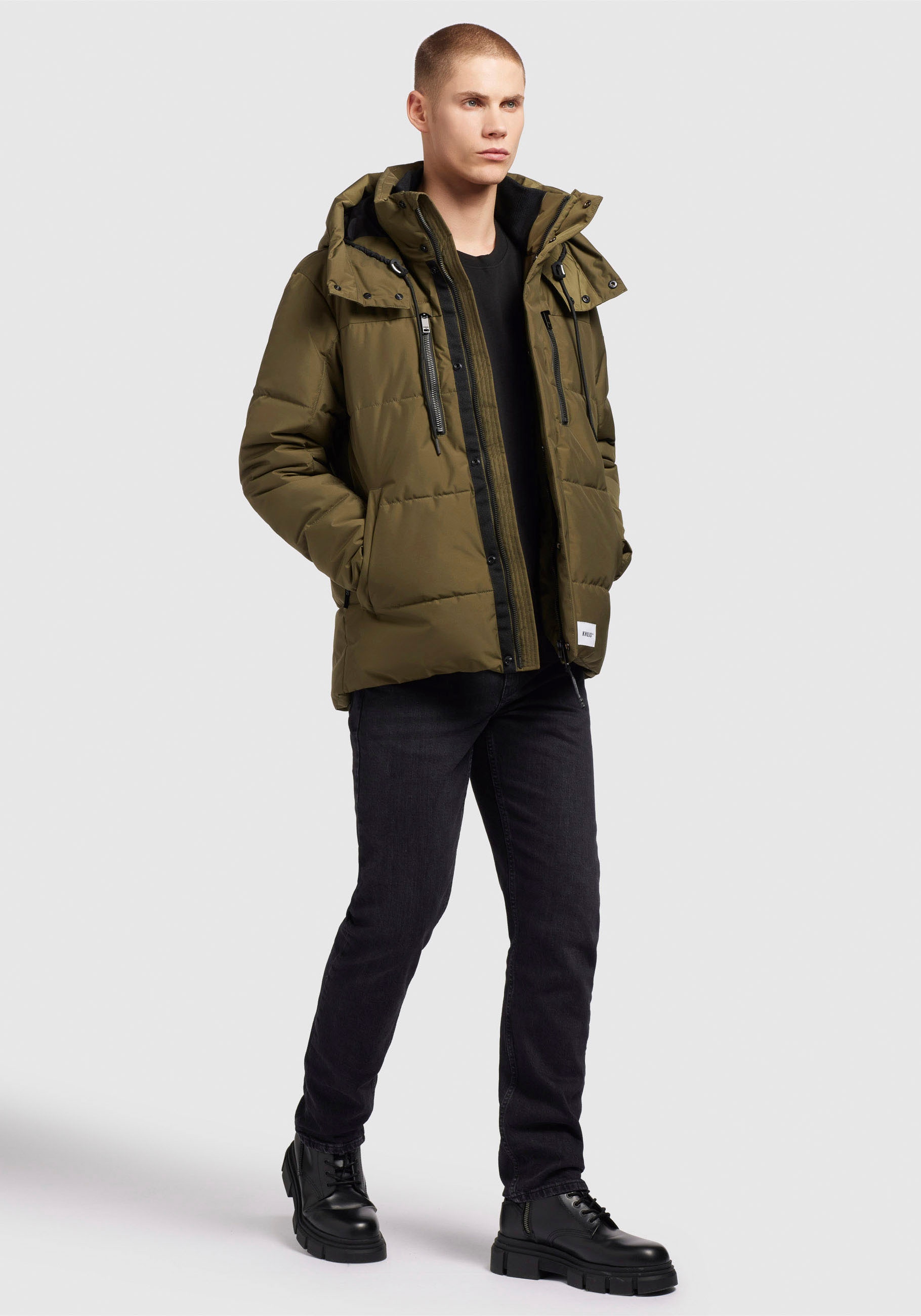 khujo Steppjacke »KIRC«, mit Kapuze, Abnehmbare Kapuze mit Kordelzug
