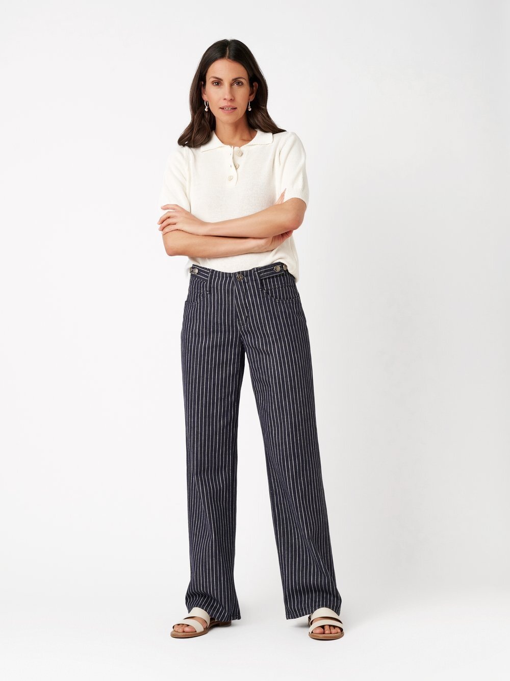 TONI Weite Jeans »Liv Wide« mit Streifen