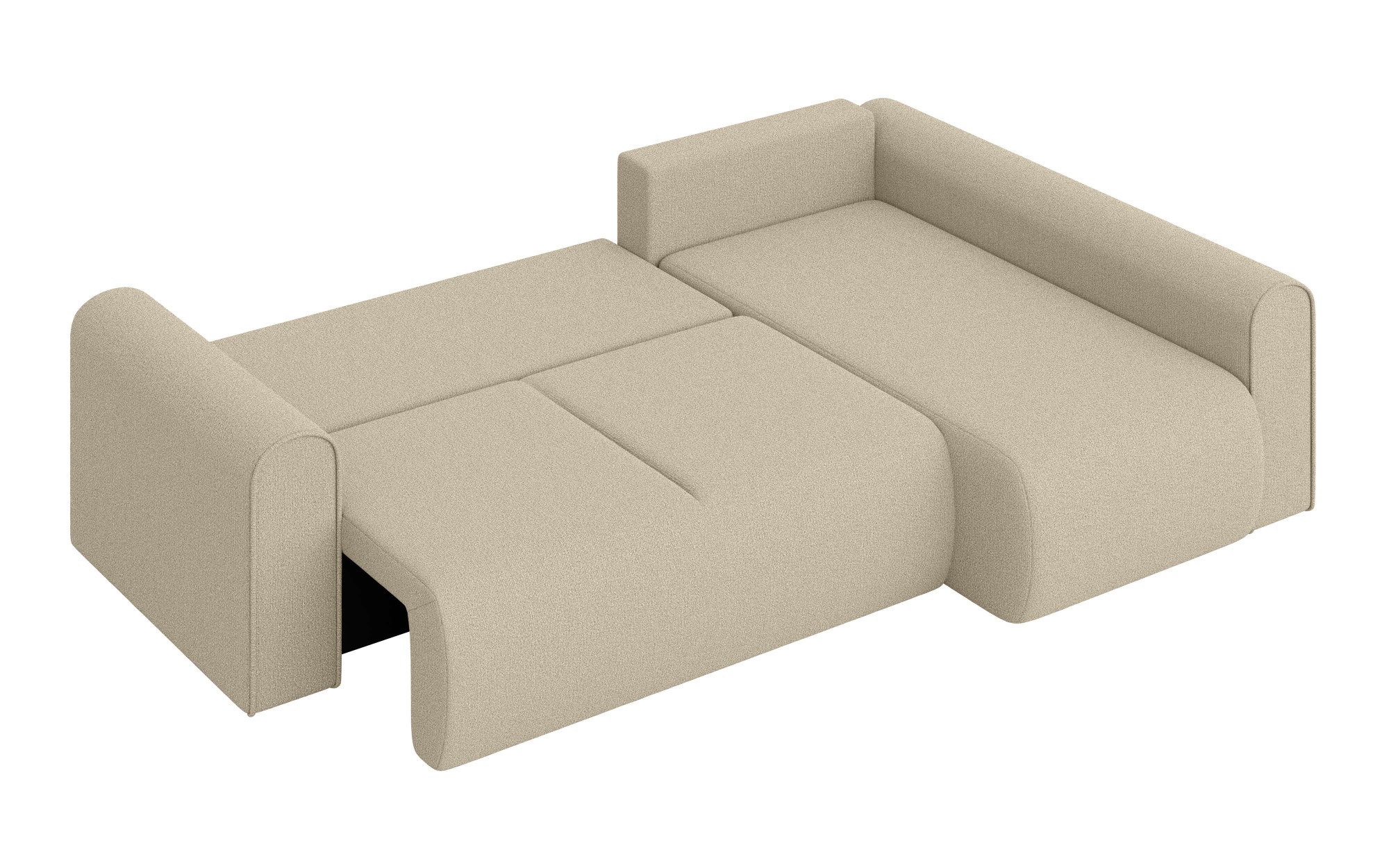 INOSIGN Ecksofa »Zacharia wahlweise Schlafsofa mit Bettkasten, B/T/H 250/166/86 cm«, L-Form mit Wellenunterfederung, Ottomane rechts oder links bestellbar