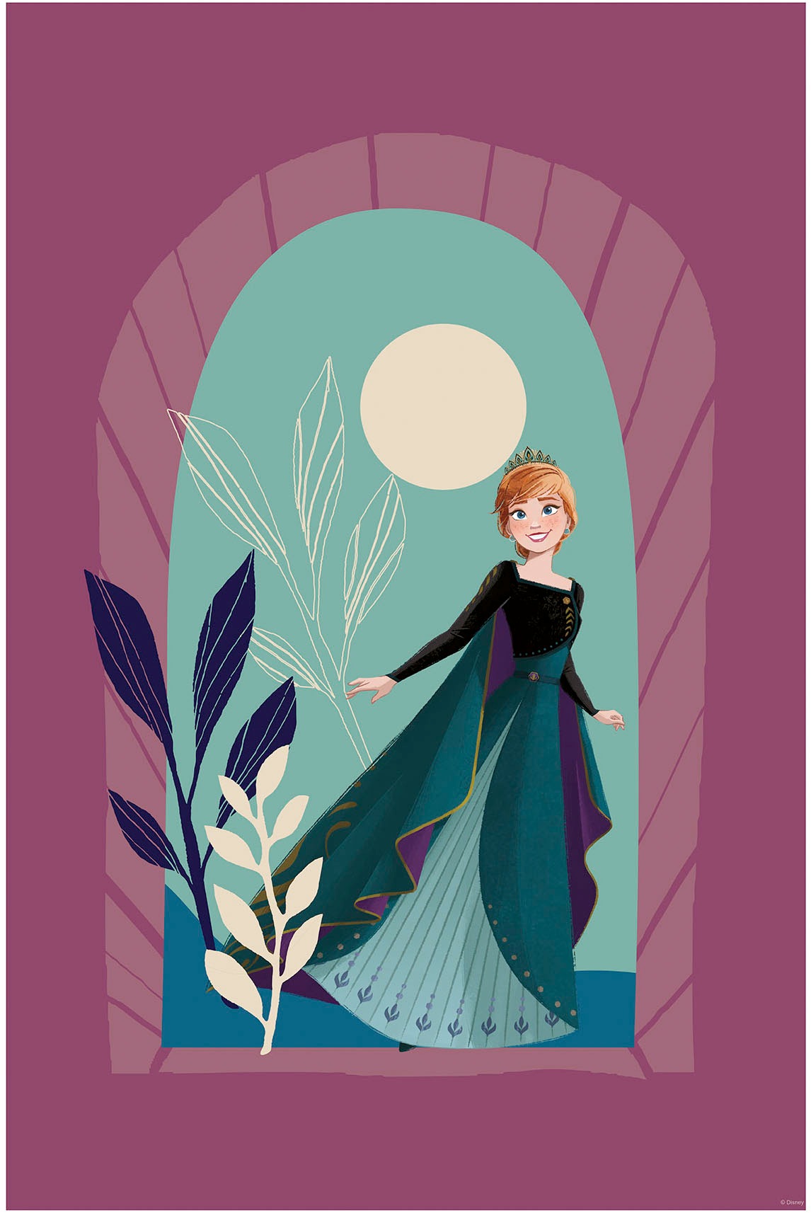 Komar Wandbild »Frozen Midnight Sun«, Disney, (Set, 1 St.), 50 x 70 cm (Breite x Höhe) - Kinderzimmer, Dekoration