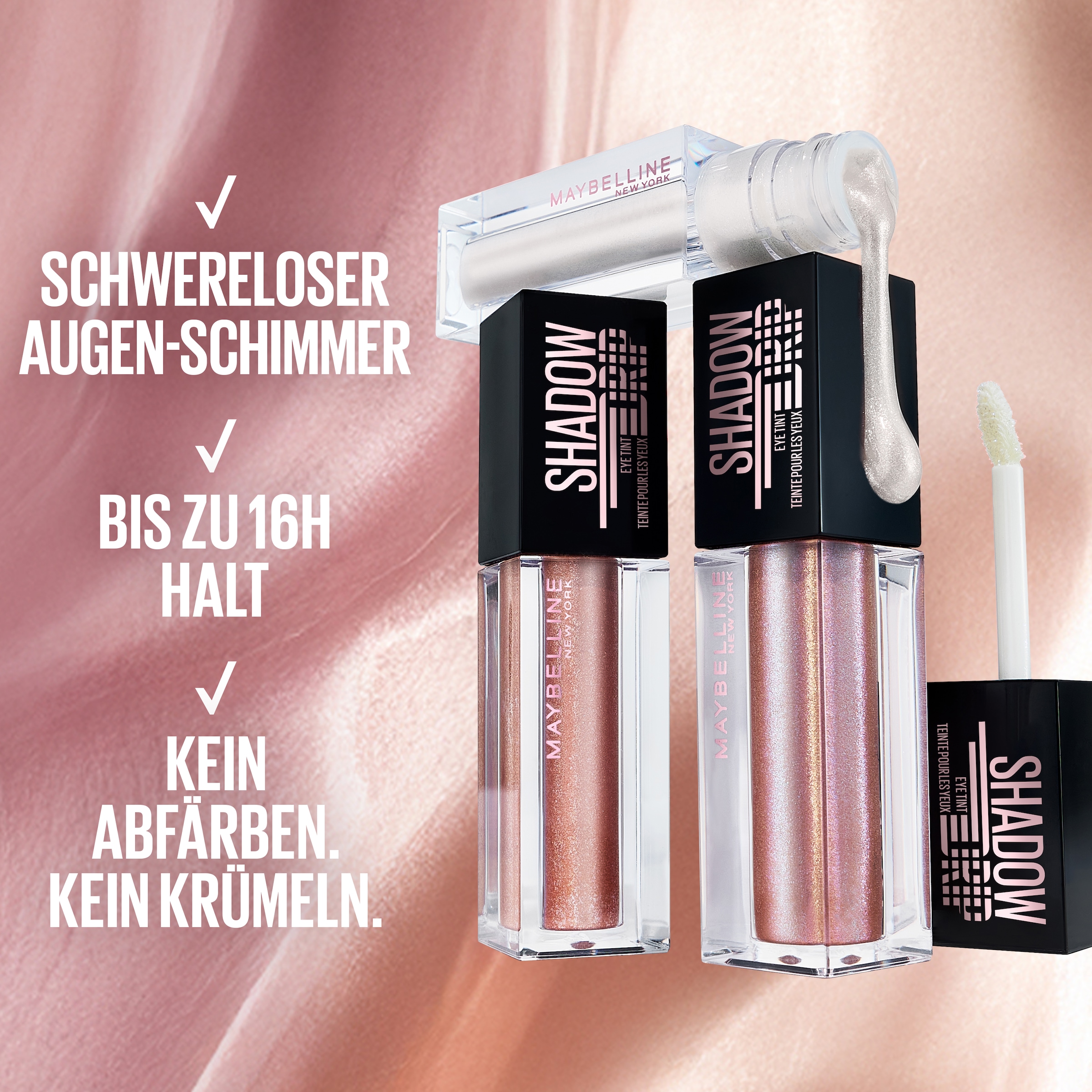 MAYBELLINE NEW YORK Lidschatten »CHROMA LIQUID EYESHODOW« flüssiger Lidschatten, mit Chrom-Finish, bis zu 16 Stunden Halt