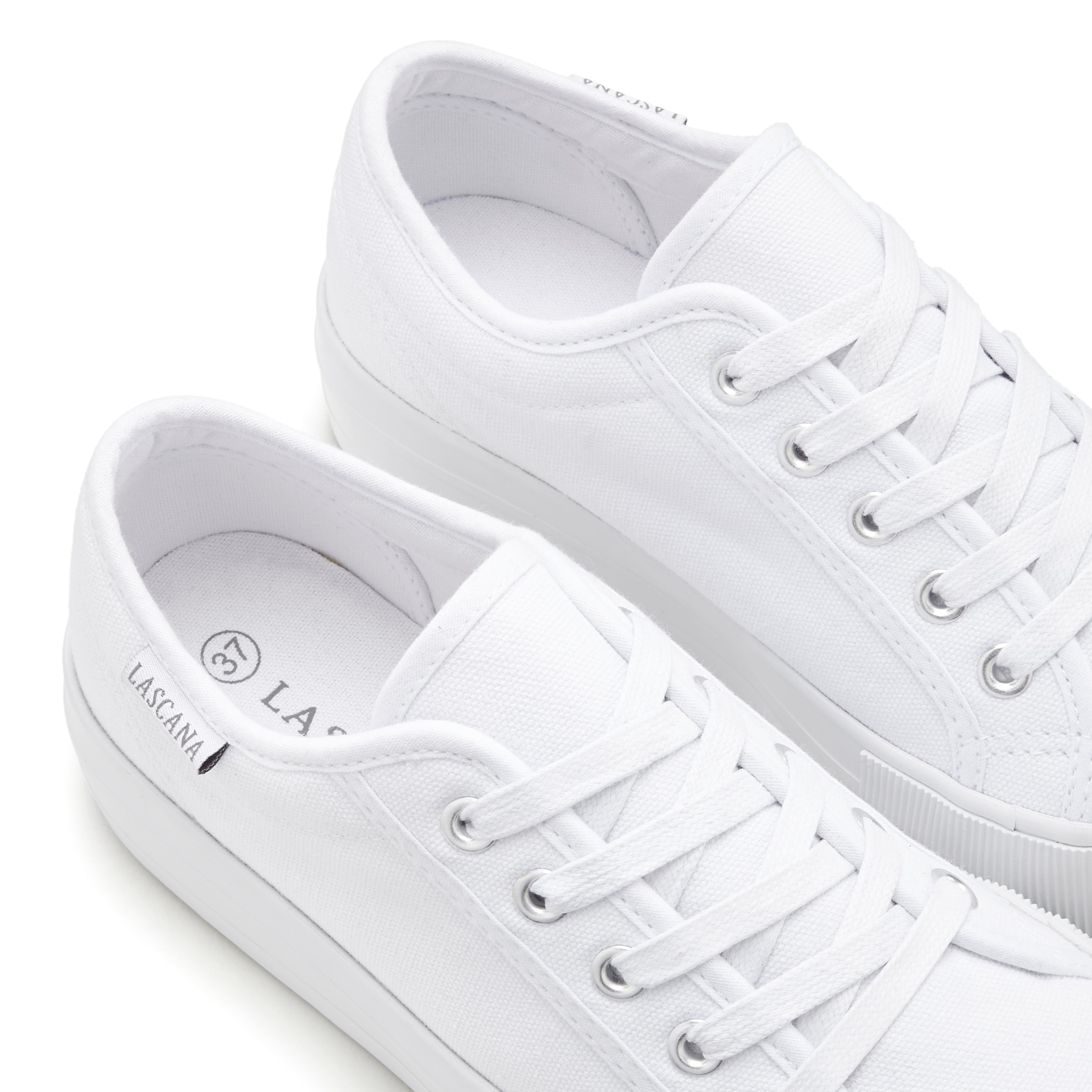 LASCANA Sneaker, Schnürhalbschuh, Freizeitschuh aus Textil mit Plateausohle