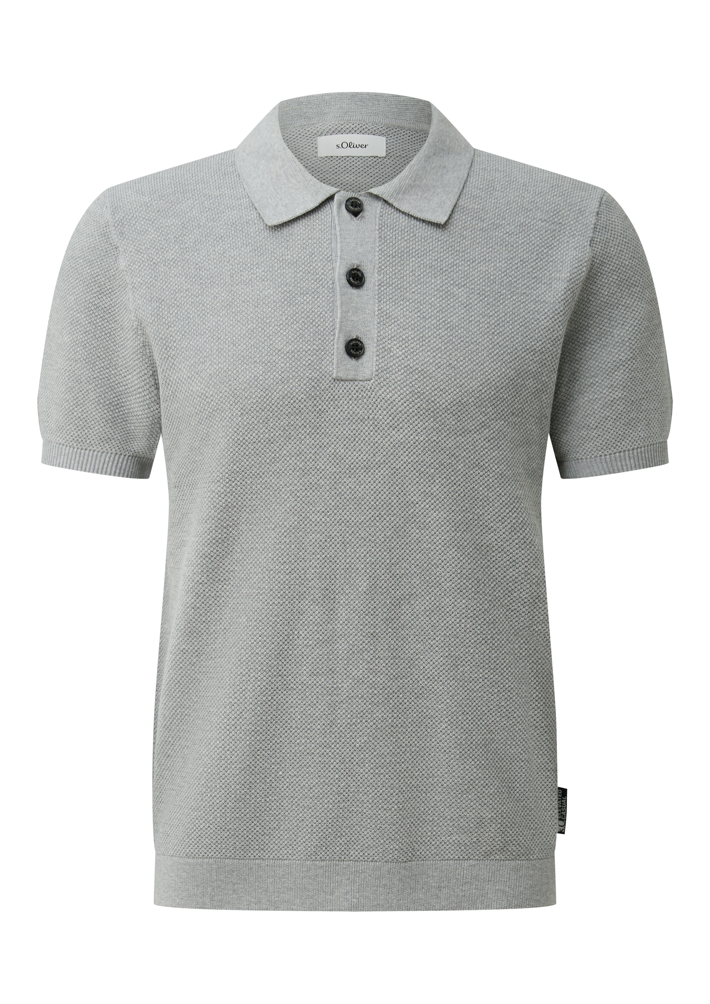 s.Oliver Polokragenpullover mit Rippbündchen