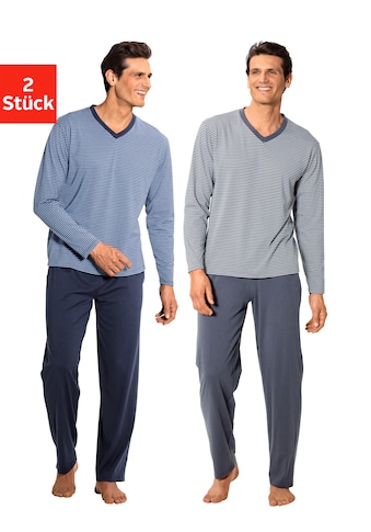 le jogger® Pyjama, (Packung, 4 tlg., 2 Stück)