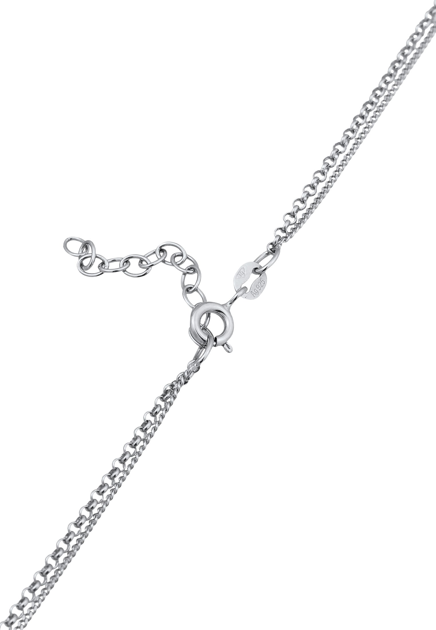 Elli Silberkette »Halskette Layer Sonne Plättchen 925 Sterling Silber«