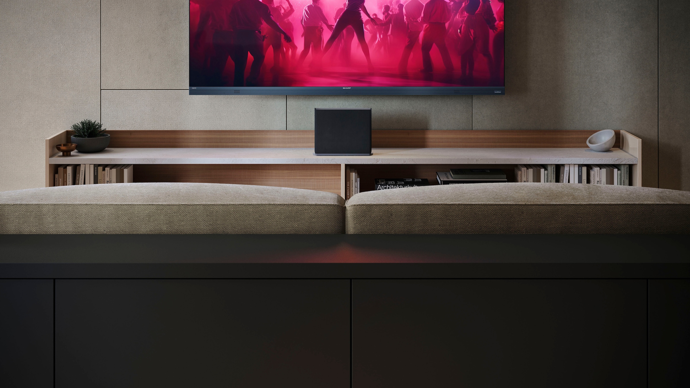 Sharp Audio-System »CP-AWS0101«, AQUOS-Drahtlos-System: Kompakter Subwoofer