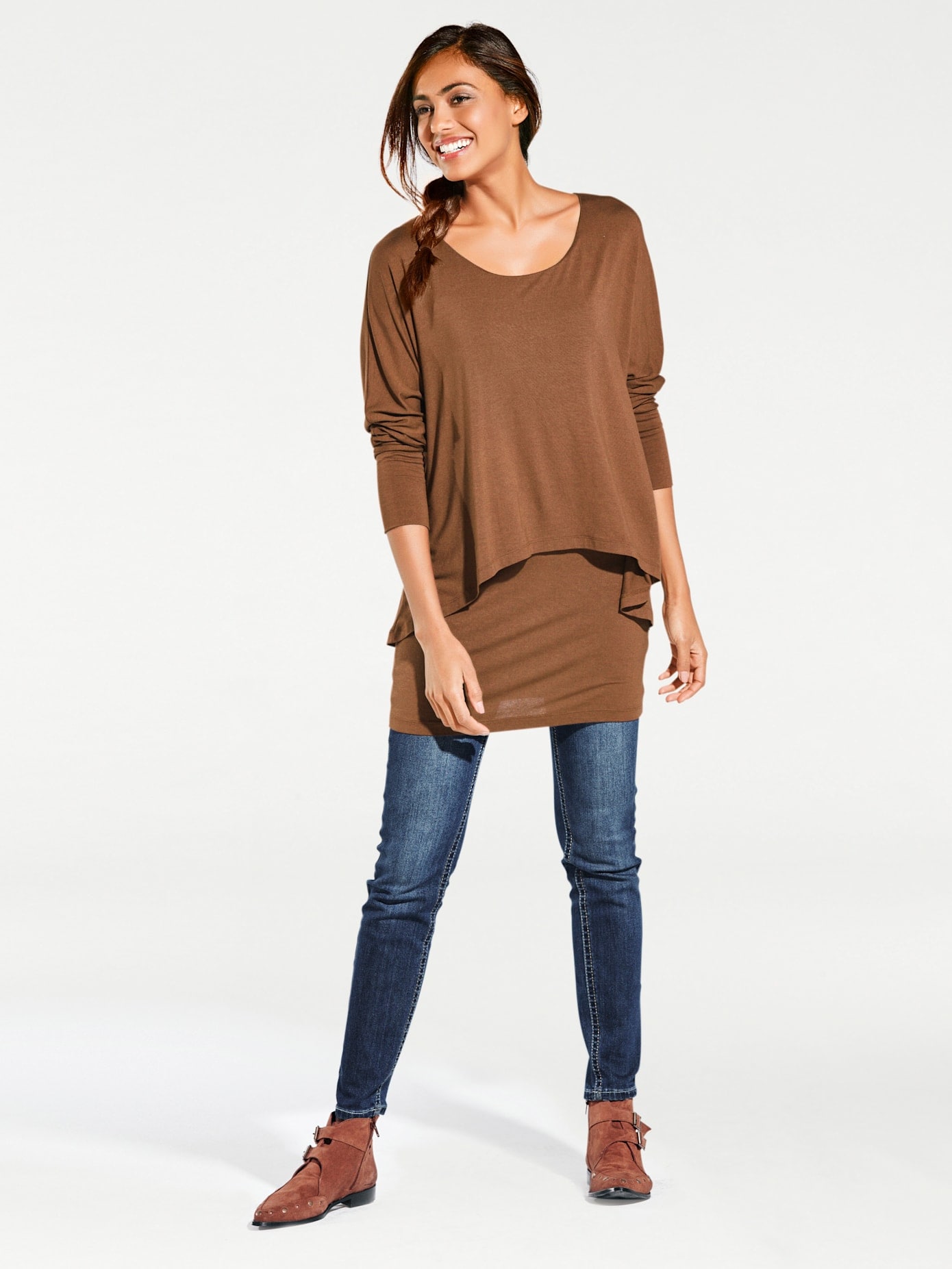heine Rundhalsshirt »Rundhals-Shirt«, (1 tlg.)