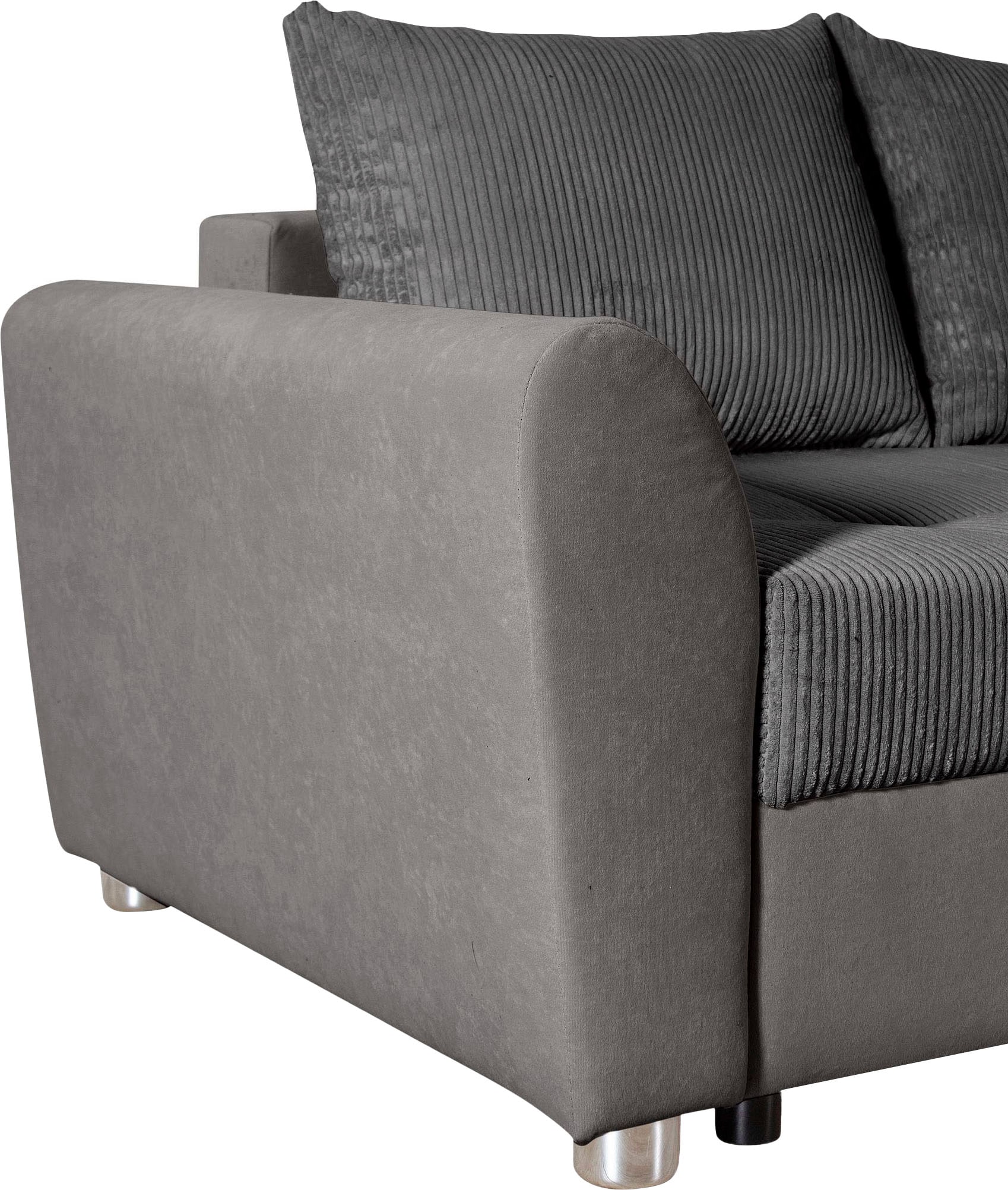 COLLECTION AB Ecksofa, Ecksofa,Bettfunktion,Bettkasten,Bonnelfederkern, Rückenkissen