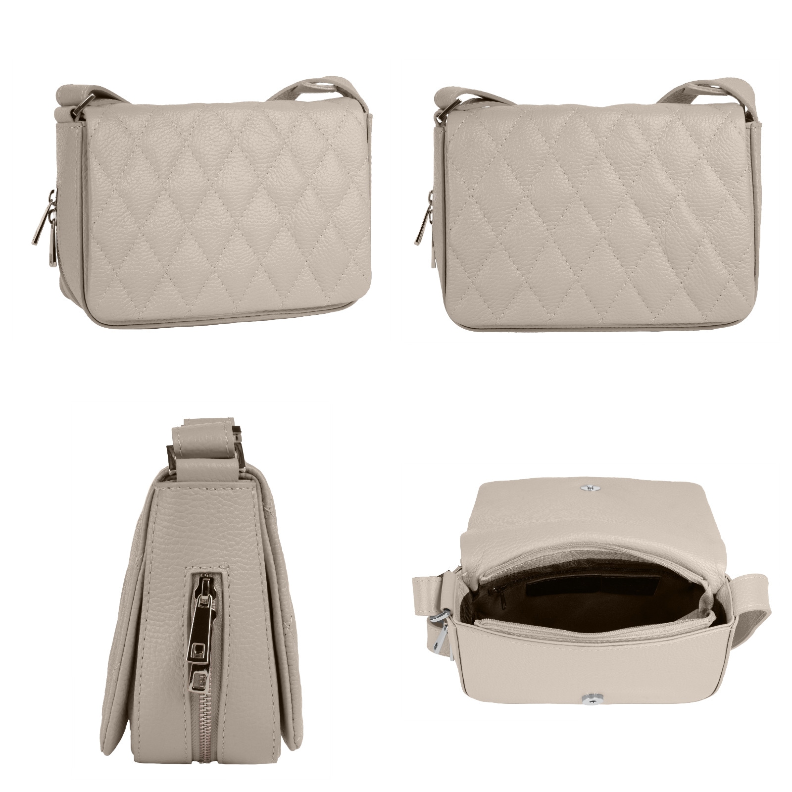 Cluty Henkeltasche, echt Leder, Made in Italy