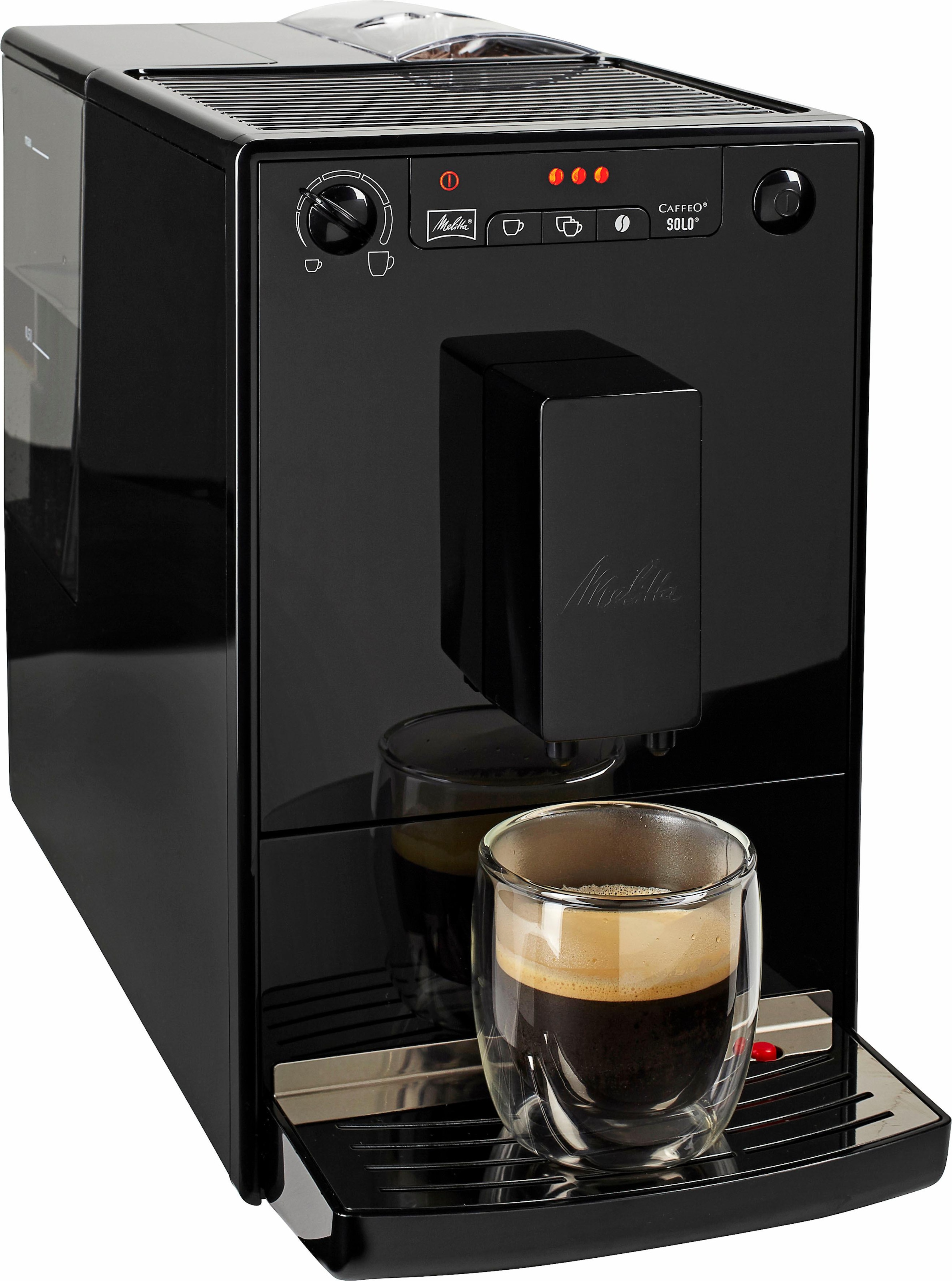 Melitta Kaffeevollautomat »Solo® E950-322, pure black«, aromatischer Kaffee & Espresso bei nur...