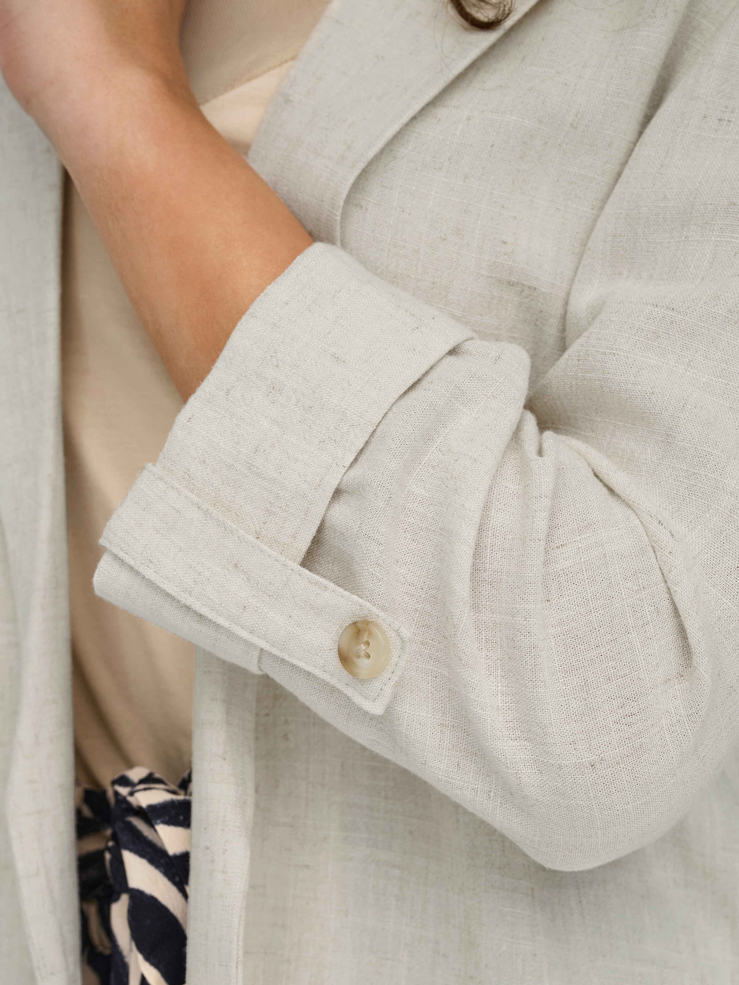ONLY Longblazer »ONLSIESTA 3/4 OPEN LINEN BL BLAZER TLR«