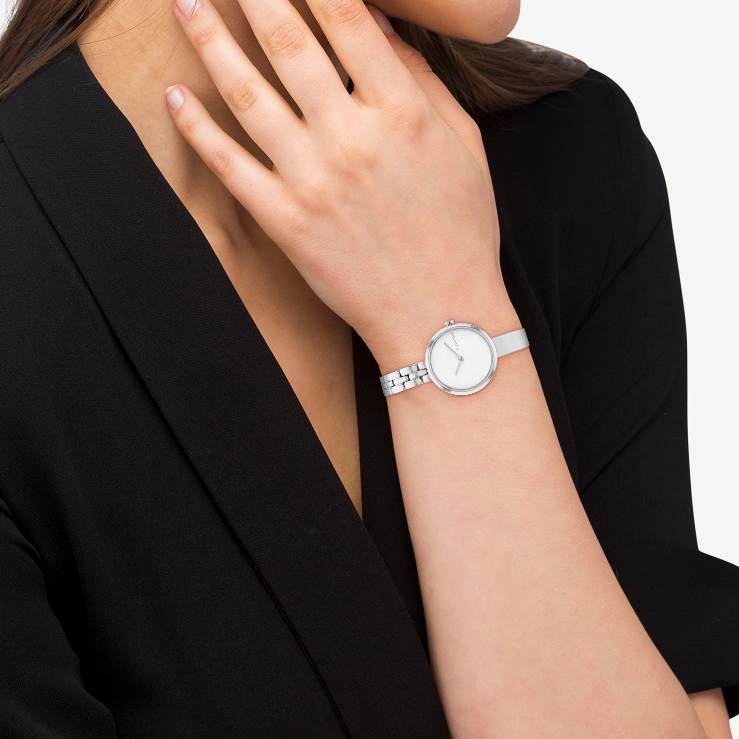 Calvin Klein Quarzuhr »SCULPTURAL«, Armbanduhr, Damenuhr, Mineralglas, Edelstahlarmband