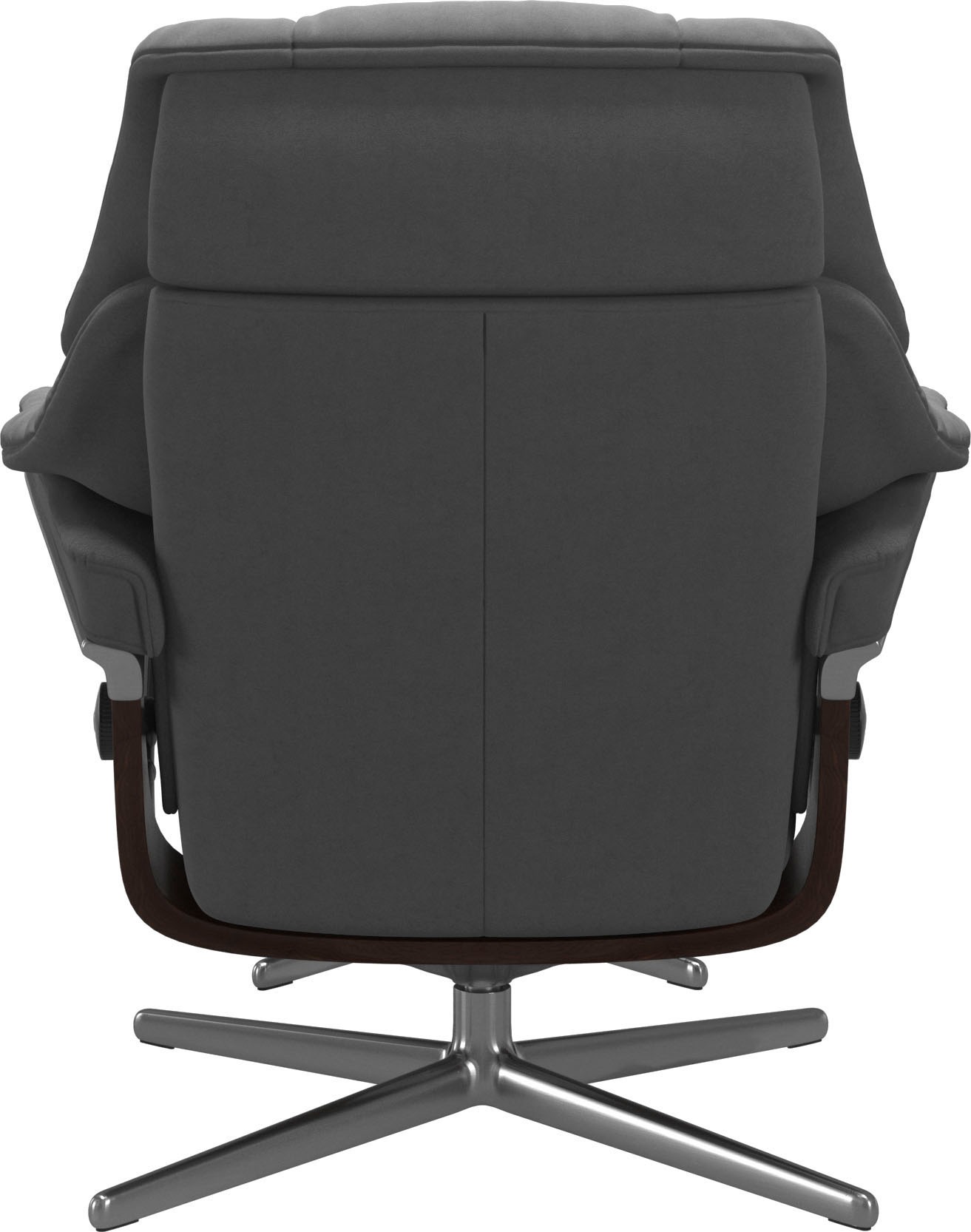 Stressless® Relaxsessel »Reno«, (Set, Relaxsessel mit Hocker), mit Hocker, mit Cross Base, Größe S, M & L, Holzakzent Braun