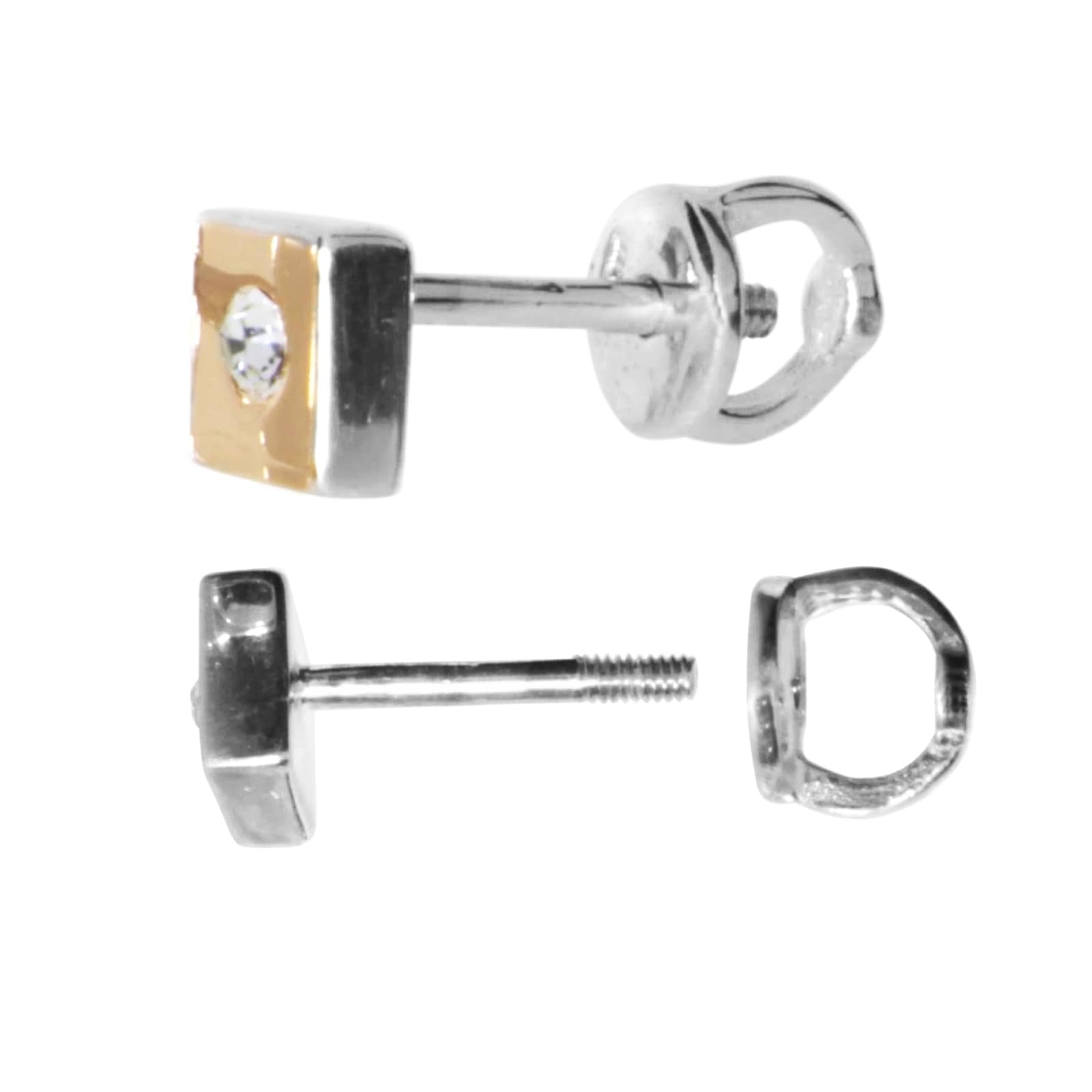 OSTSEE-SCHMUCK Paar Ohrstecker »- Sunny Exklusiv - Silber 925/000 & Gold 585/000 - Schmuckstein«