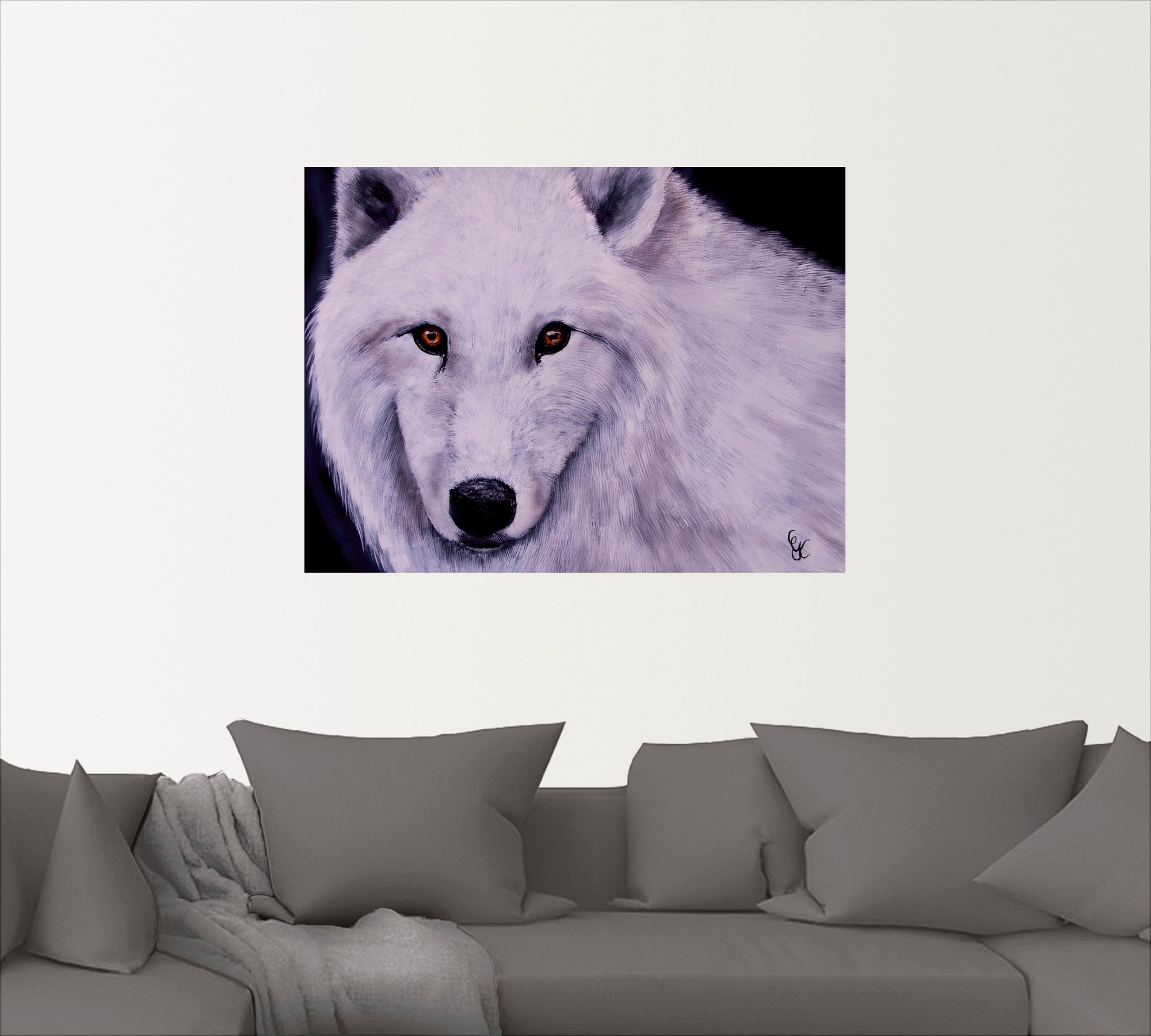 Artland Wandfolie »Weißer Wolf«, Wildtiere, (1 St.), selbstklebend
