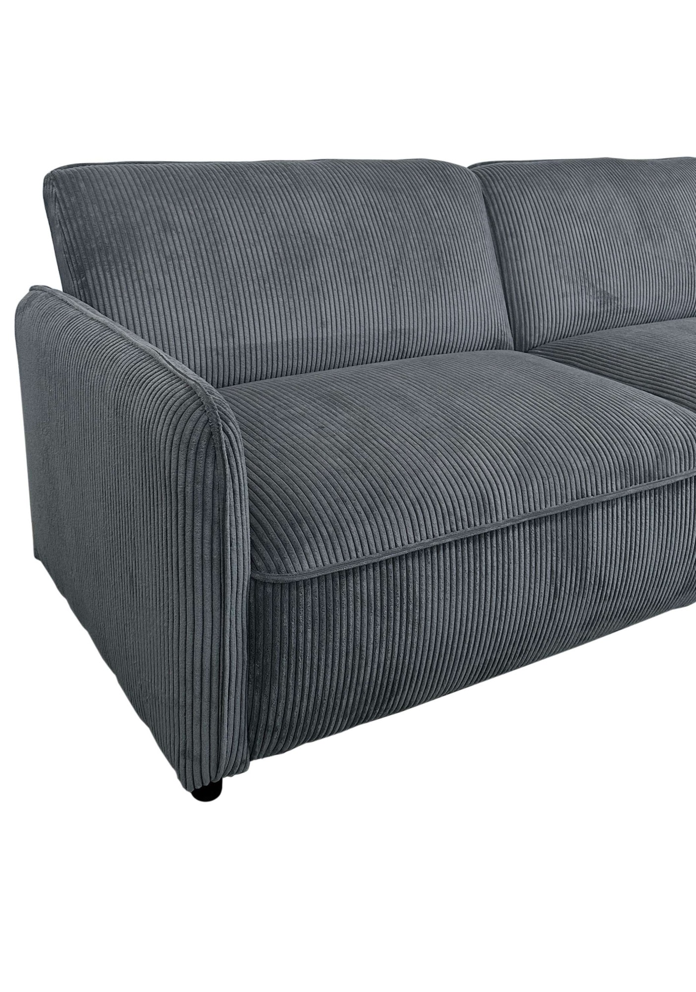 Dorel Home 3-Sitzer »Allie Curved Schlafsofa 209 cm« Bettfunktion (110/190), verstellbare Rückenlehne, Cord u. Velours