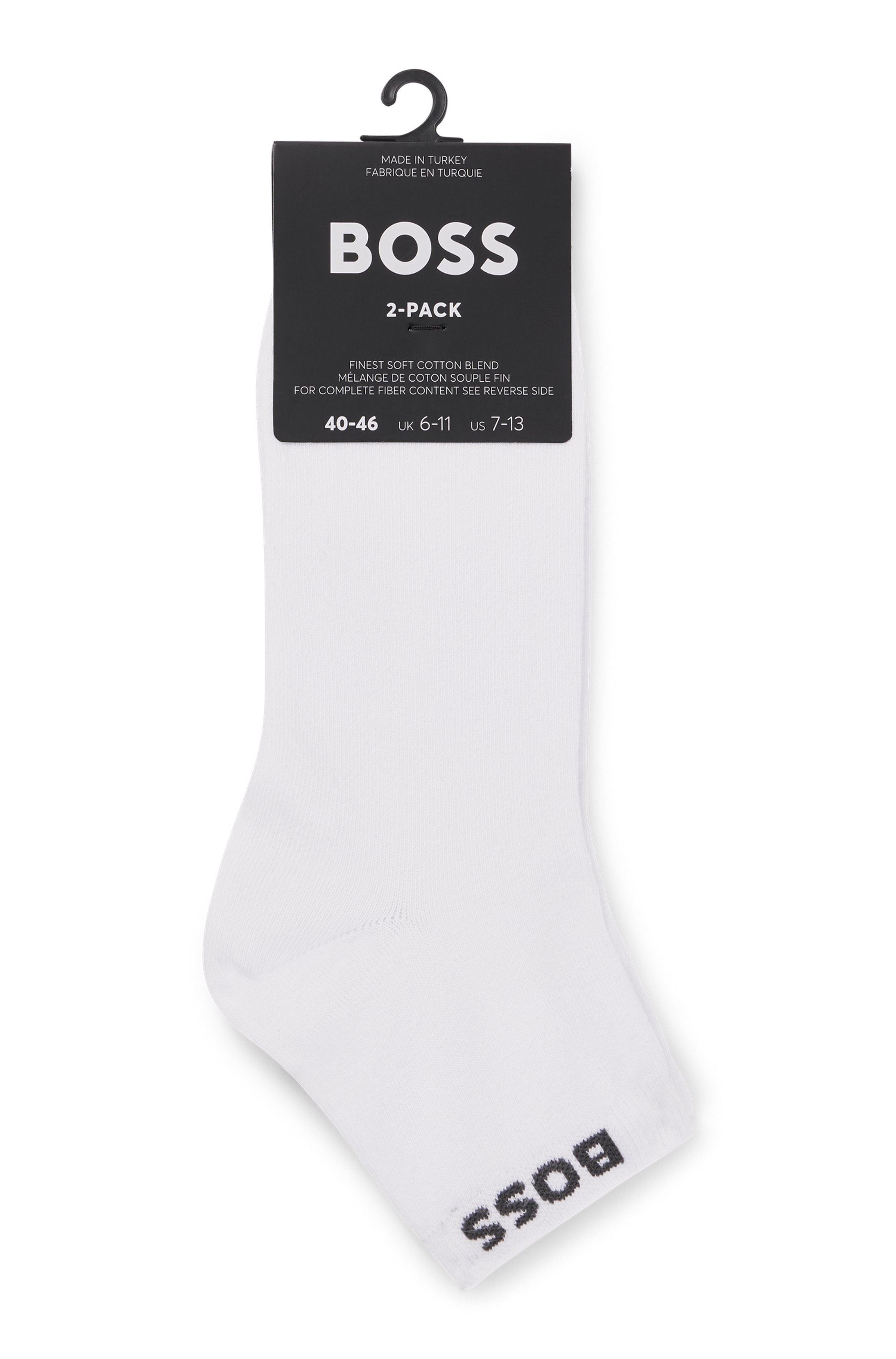 BOSS Sneakersocken, (Set, 2 Paar), mit eingenähtem Markenschriftzug