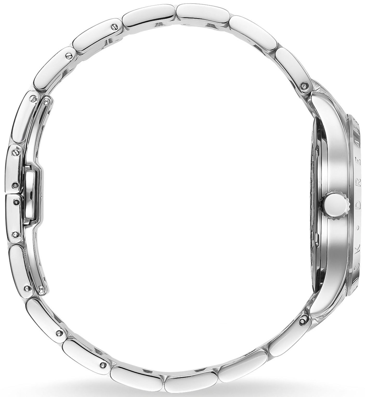 THOMAS SABO Quarzuhr »COSMIC AMULET«, Armbanduhr, Damenuhr, Zirkonia, Herz, Mond, Sterne, Edelstahlarmband