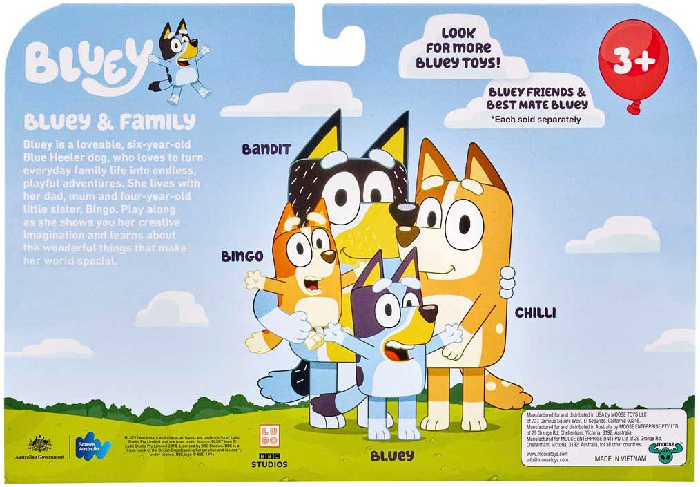 Moose Spielfigur »Bluey & Familie 4er Pack«