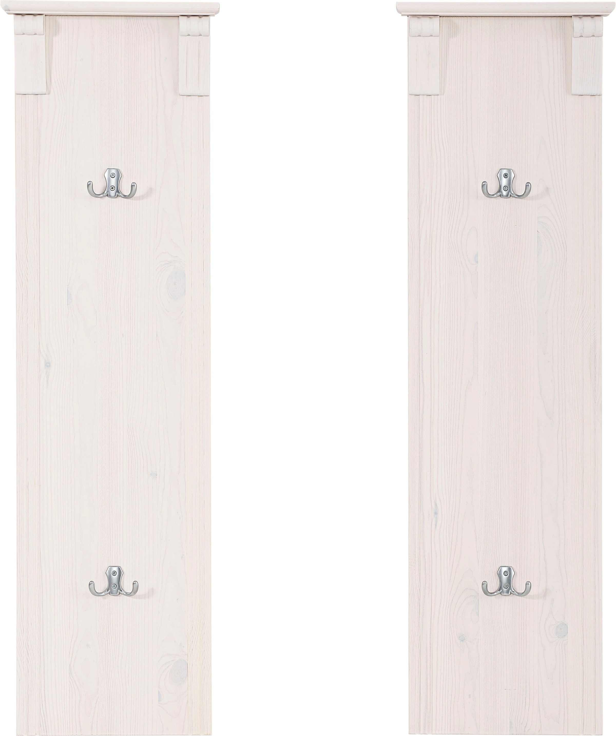 Home affaire Garderobenpaneel, als 2er-Set, Breite 40 cm je Paneel, aus massiver Kiefer