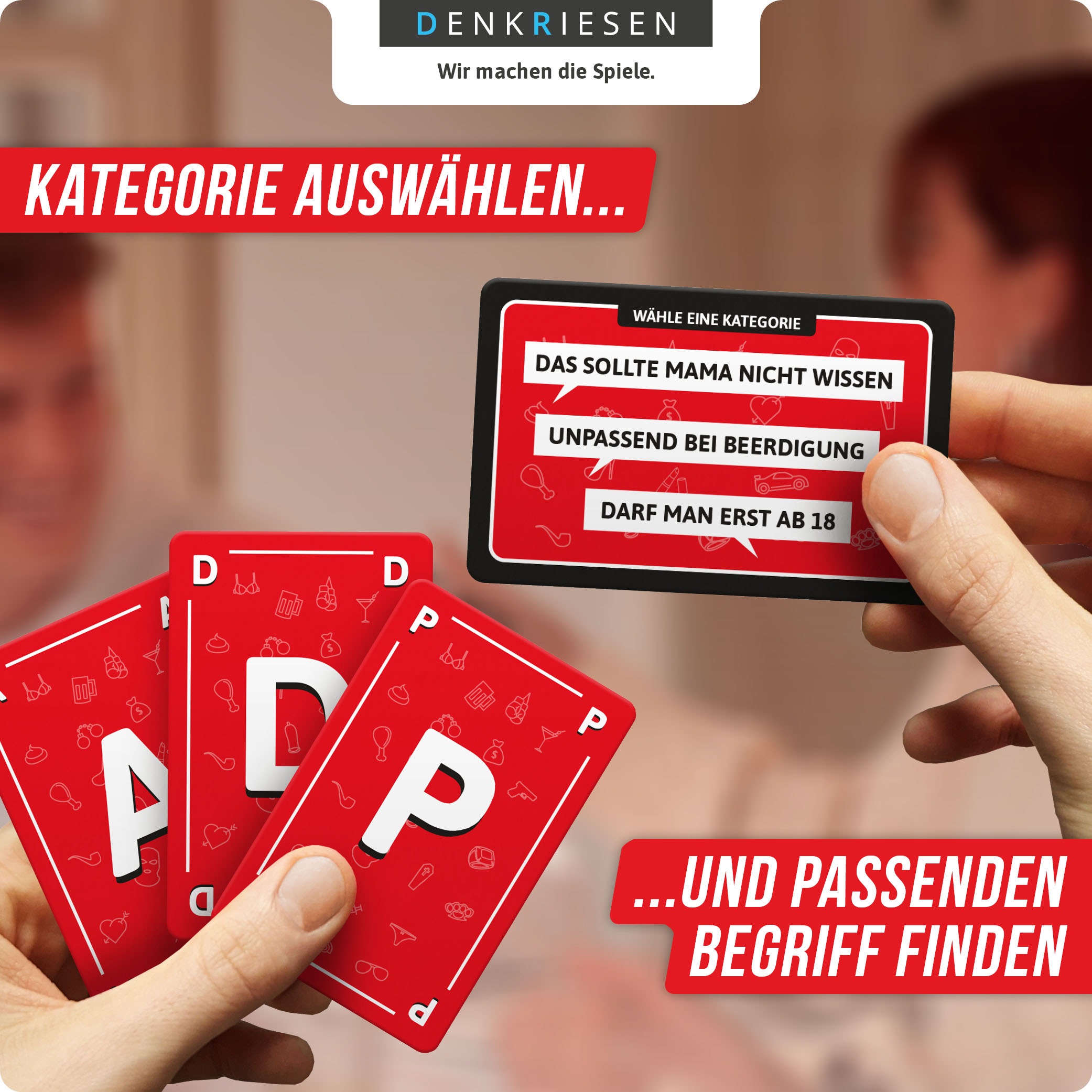 Denkriesen Spiel »Stadt Land Vollpfosten, Rotlicht Edition« Made in Germany