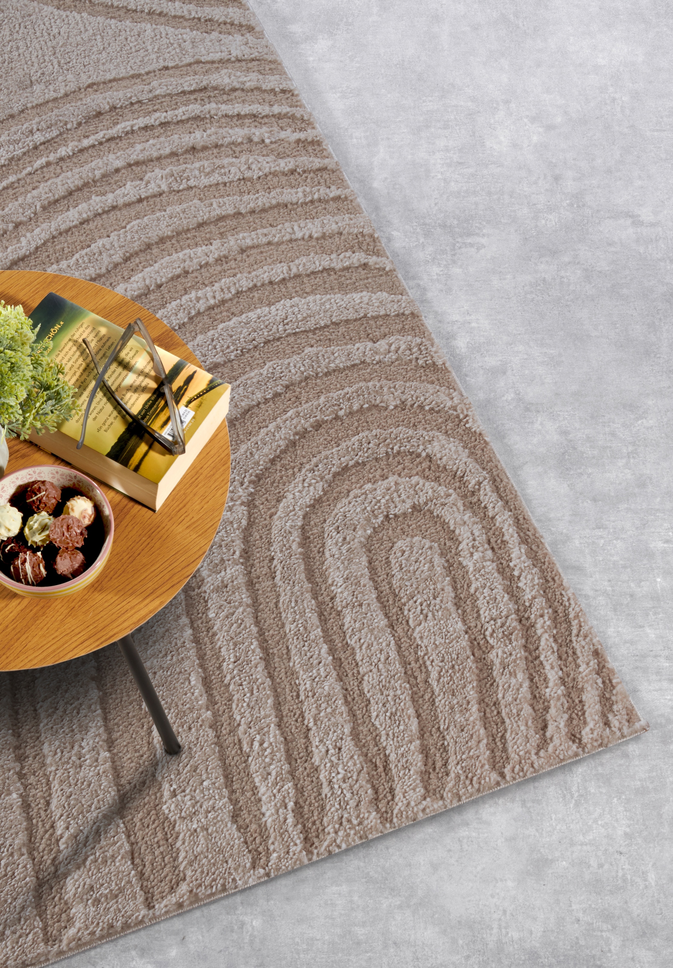 ELLE DECORATION Designteppich »Pigment«, rechteckig, 18 mm Höhe, Hochflor, Shaggy, Läufer, weich, Langflor, modern, Hoch Tief Effekt