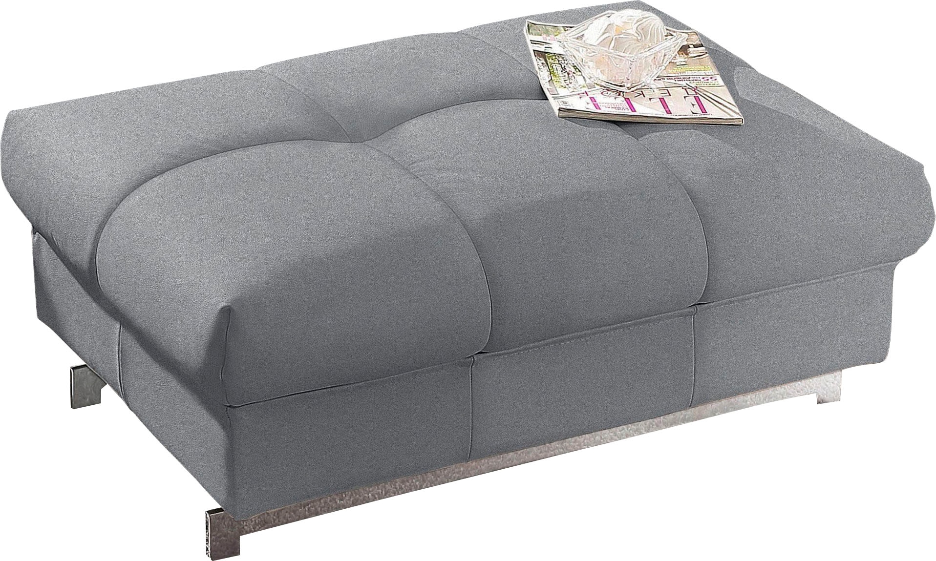 COTTA Polstergarnitur »Chef« Set,  Set bestehend aus: 2-Sitzer mit Kopfteilverstellung & Hocker